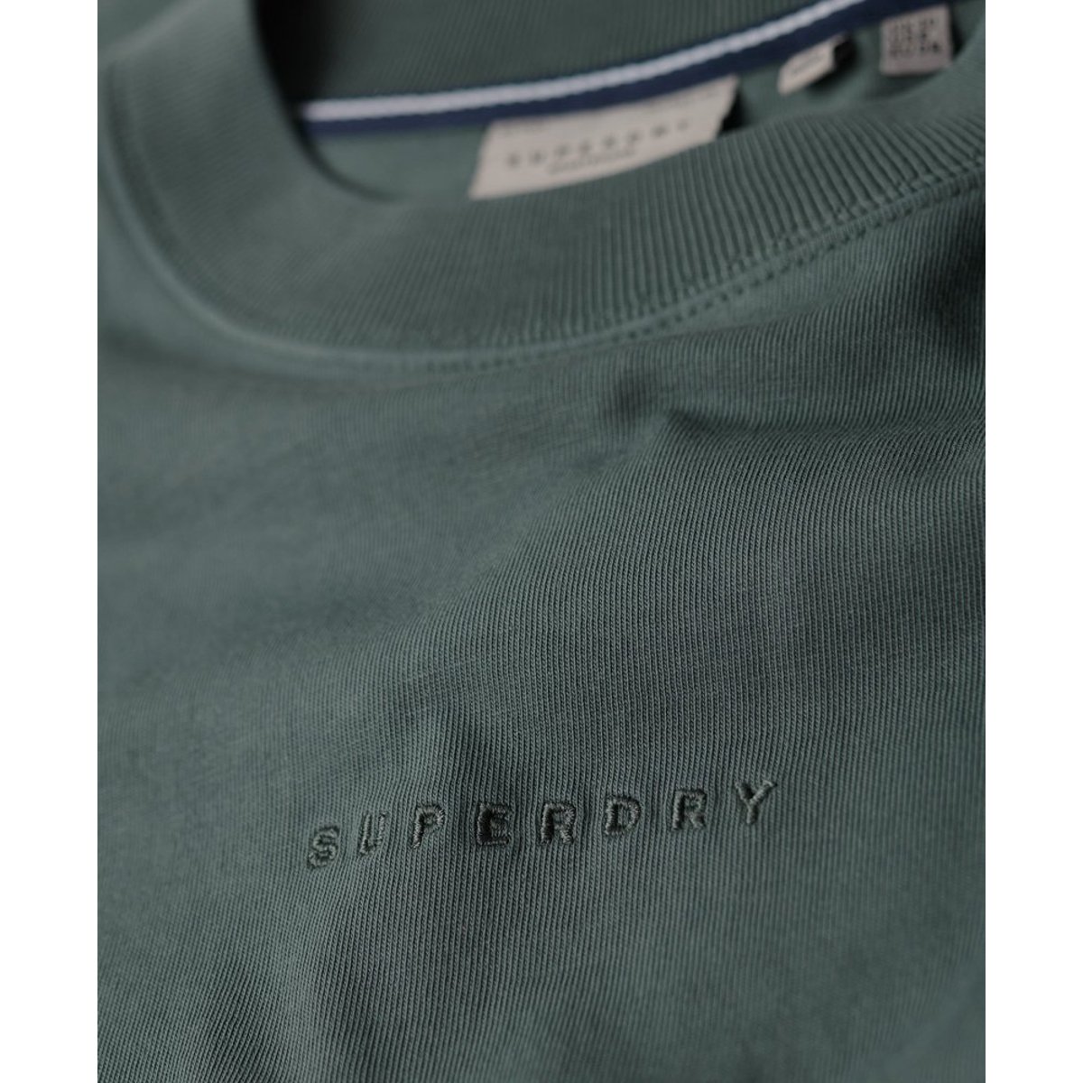 Haut droit brodé Micro Logo vert baumier, SUPERDRY
