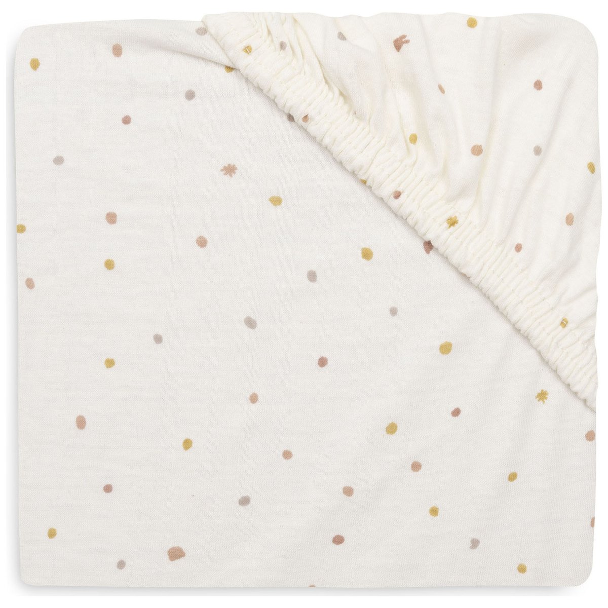 Drap housse en jersey ecru, jaune, rose, JOLLEIN