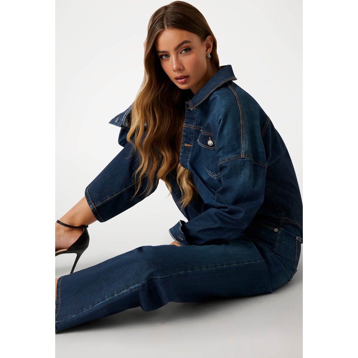 Jean Jambe Large bleu, GUESS