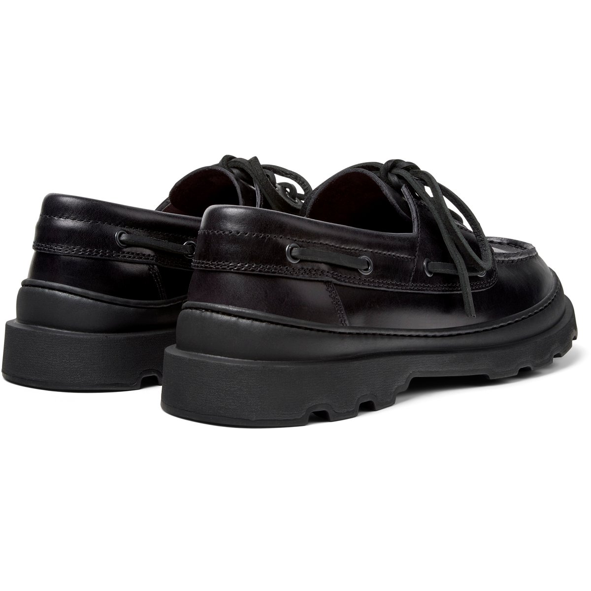 Mocassins Brutus+ cuir noir, CAMPER