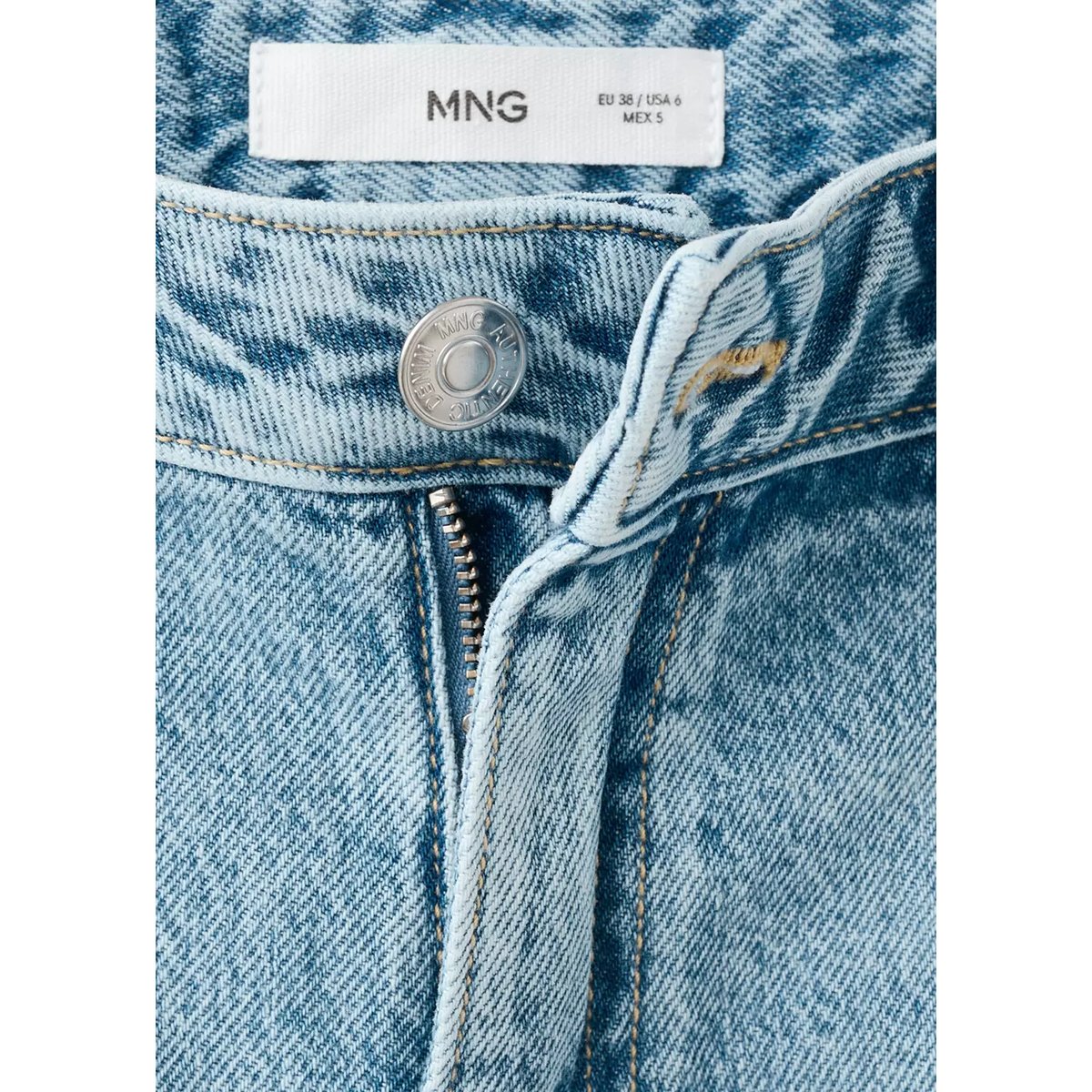 Short détail effiloché bleu moyen, MANGO TEEN