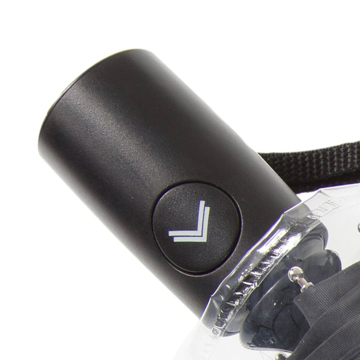 Parapluie transparent pvc/noir, ISOTONER