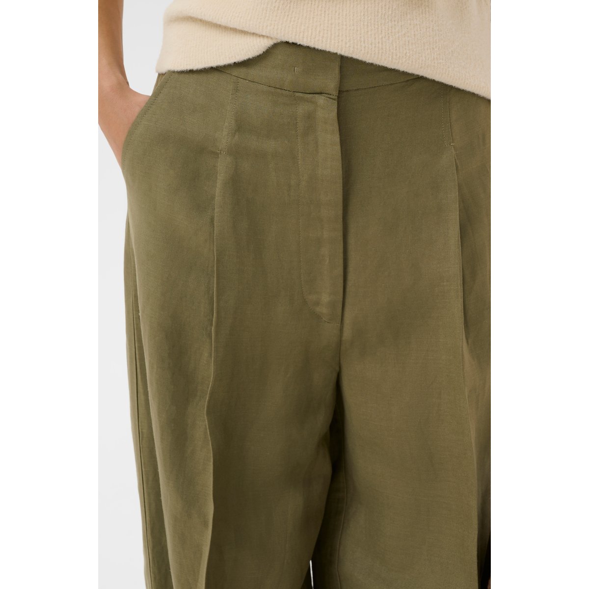 Pantalon de costume vert dusky green, SOAKED IN LUXURY