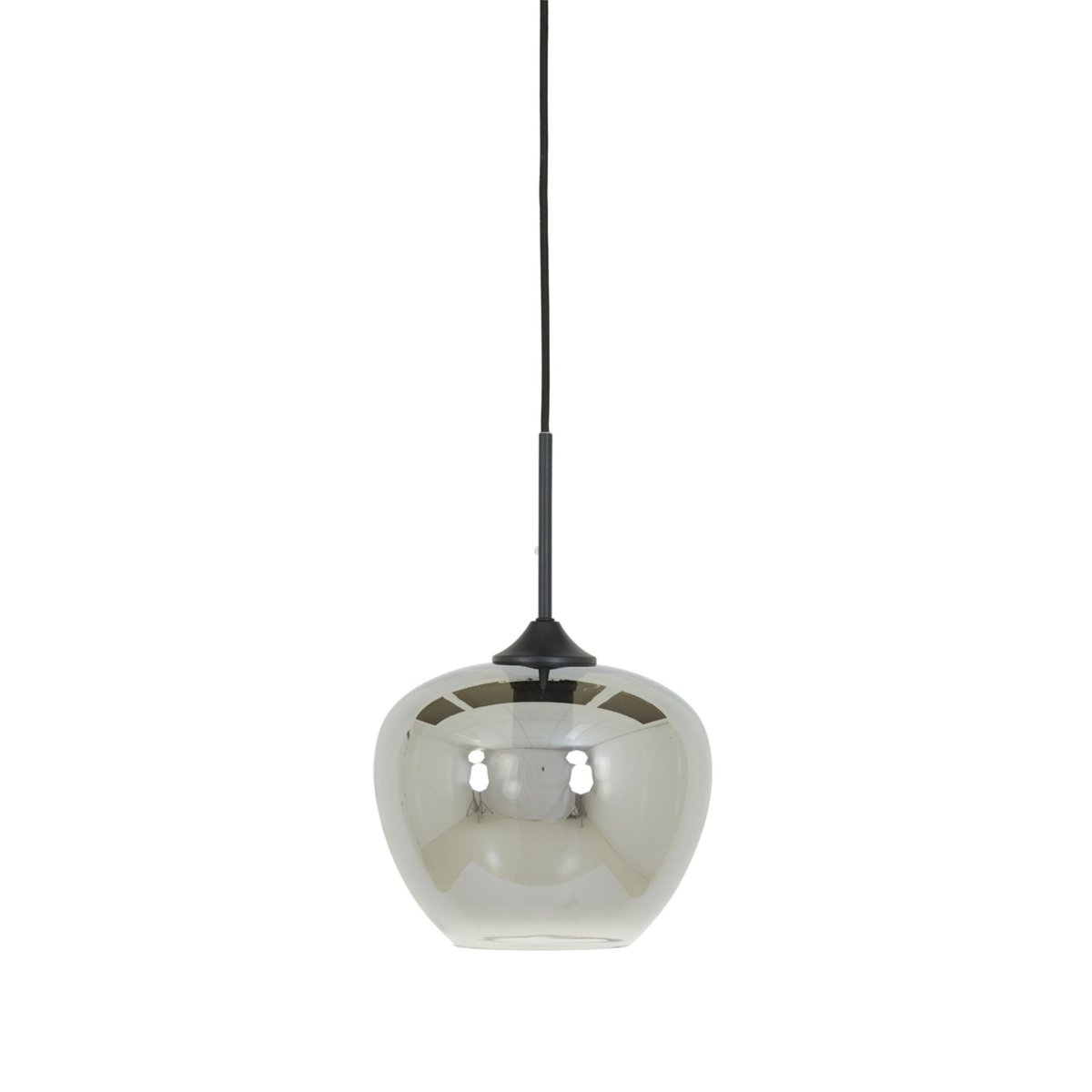 Lampe Suspendue Verre MAYSON fumée, LIGHT & LIVING 