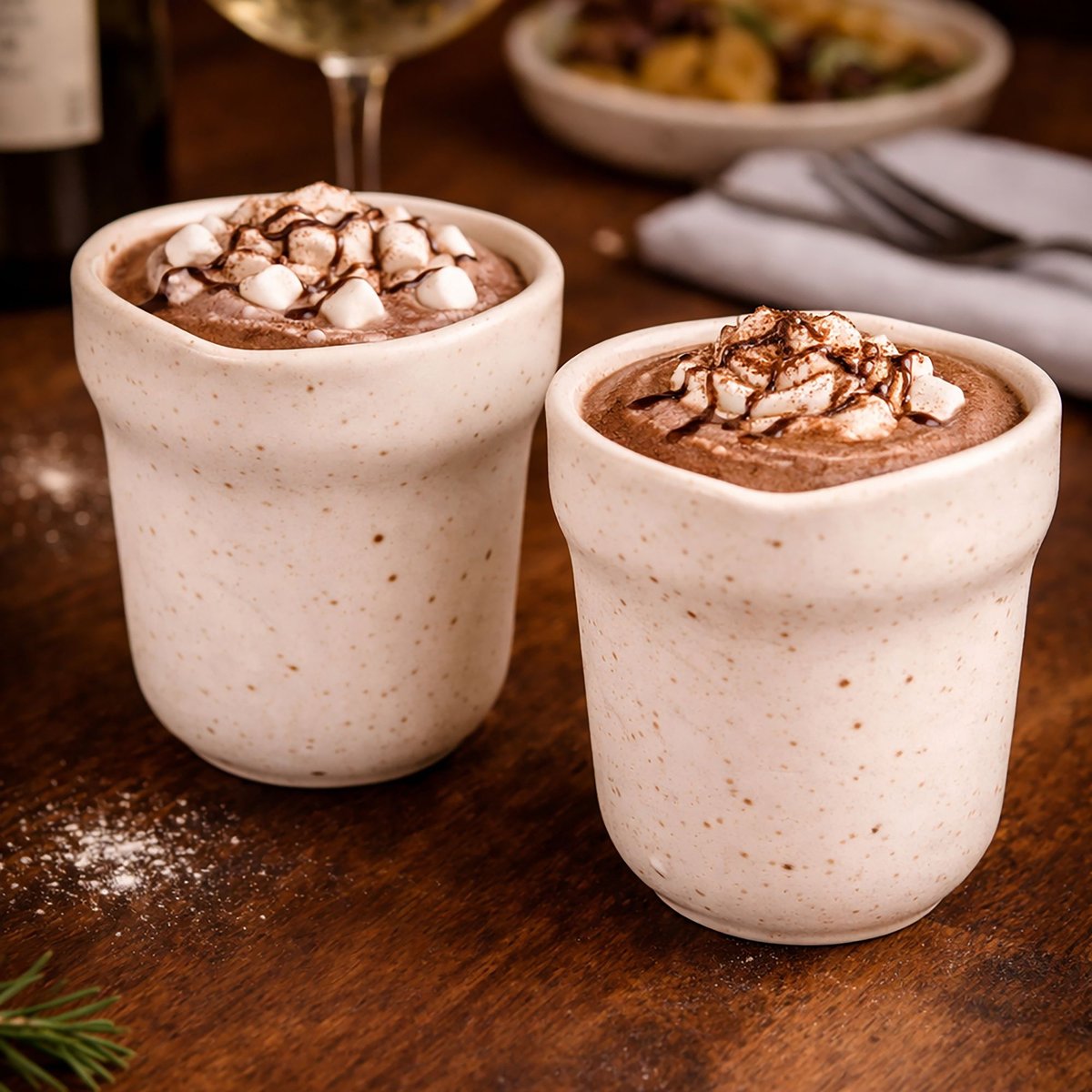 Lot de 4 mugs 32cl en porcelaine, ORA beige, OGO LIVING