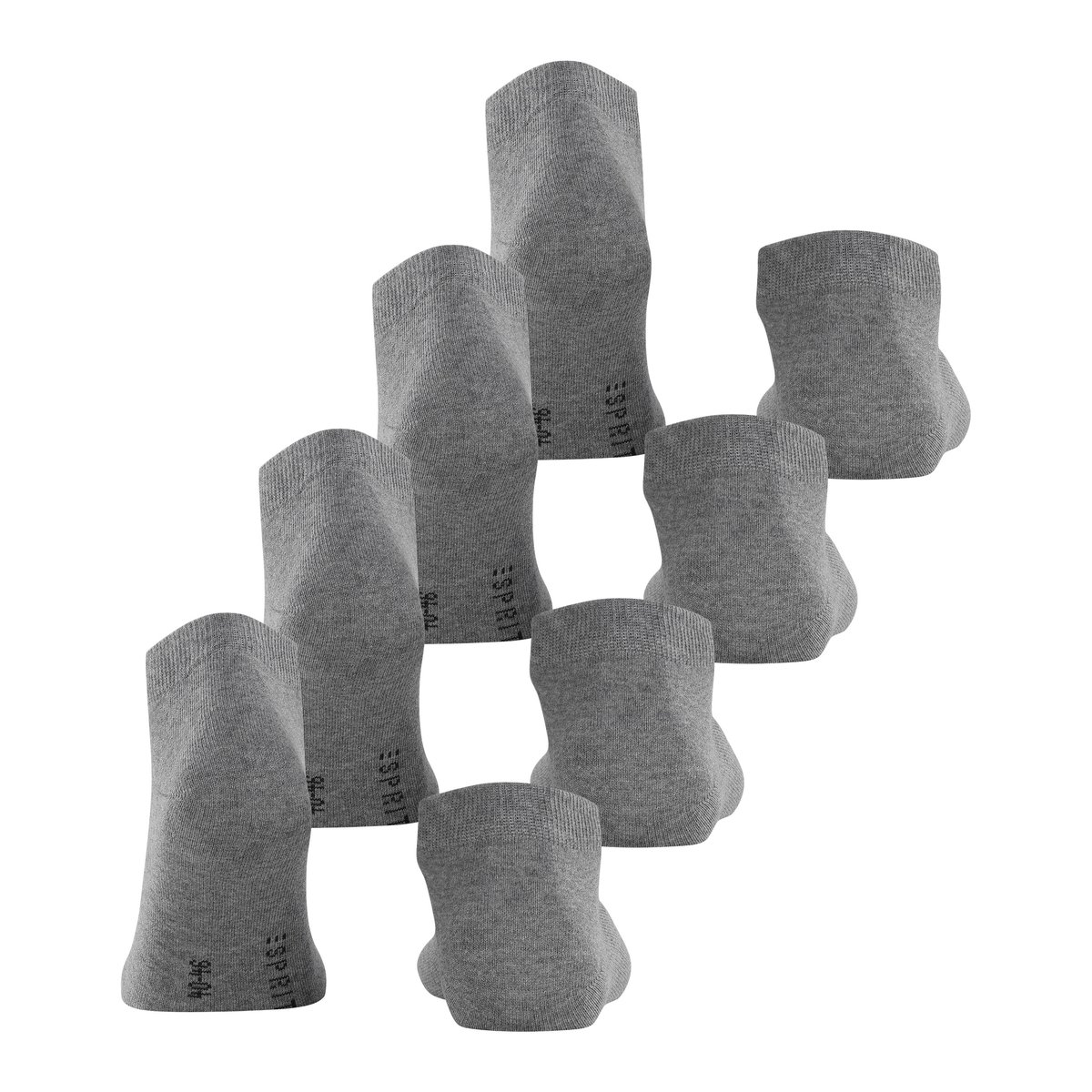Socquettes Solid 4-Pack Opaque clair mélangé, ESPRIT
