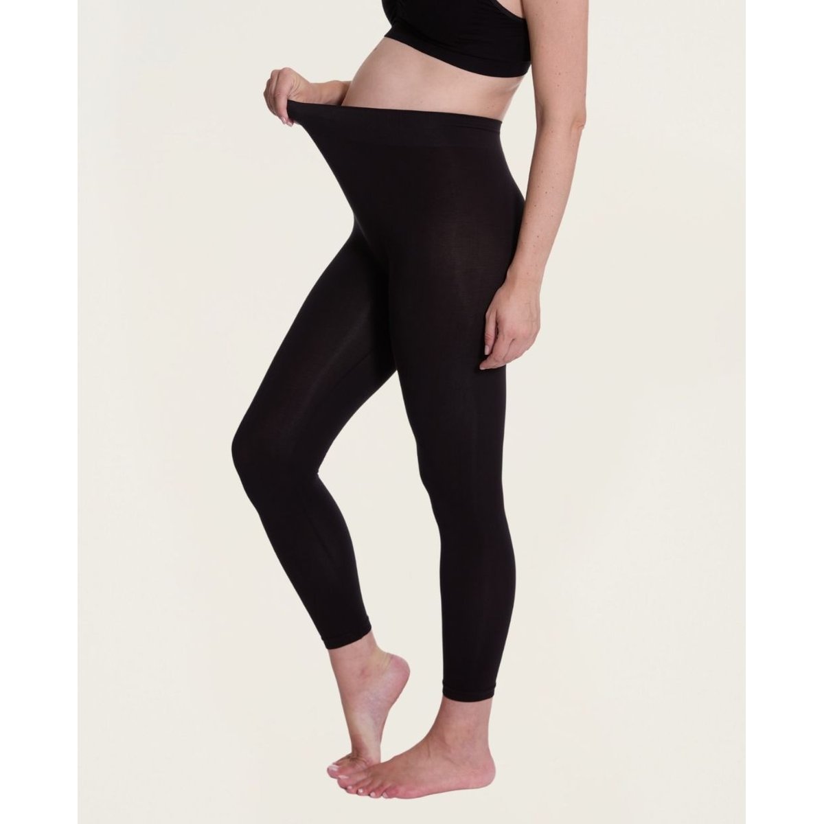 Leggings de grossesse sans couture Essentiel noir, CACHE COEUR