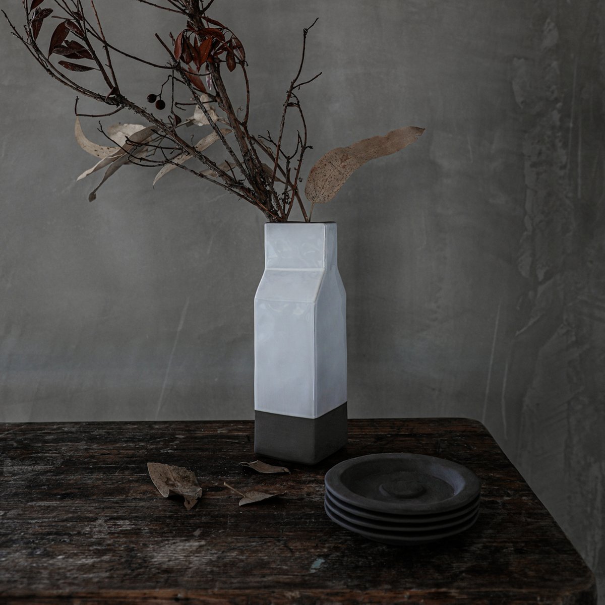 Vase En Eco Grès, Plano blanc, COSTA NOVA
