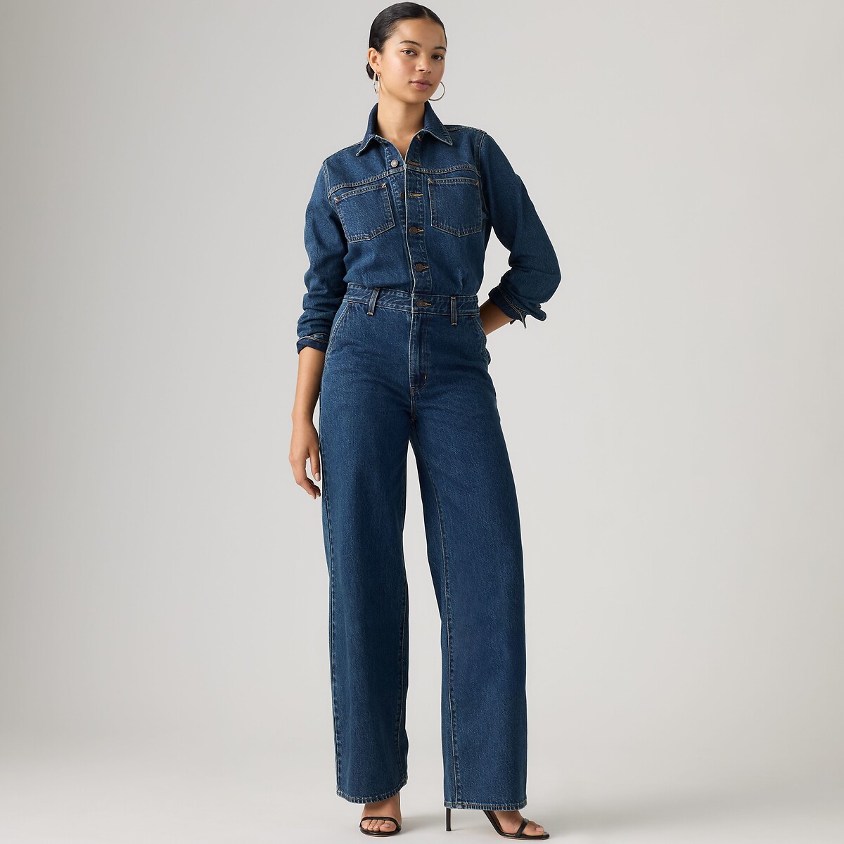 Macacão de ganga, com mangas compridas stellar blue, LEVI'S