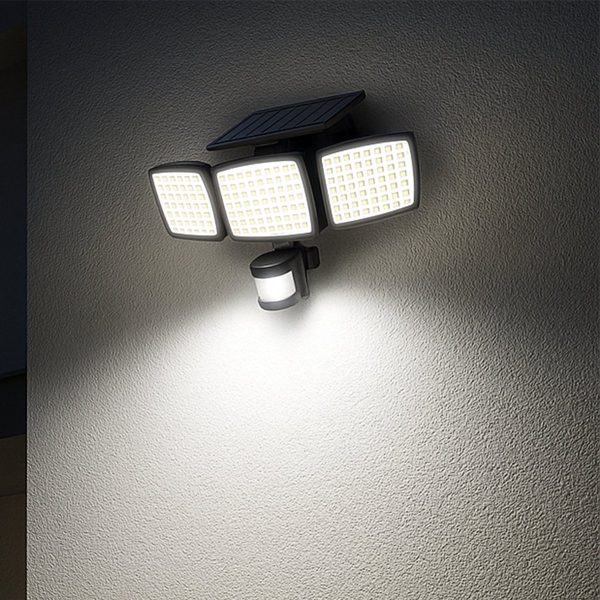 Lot de 2 Projecteurs solaires sensor SPARKY noir, LUMISKY