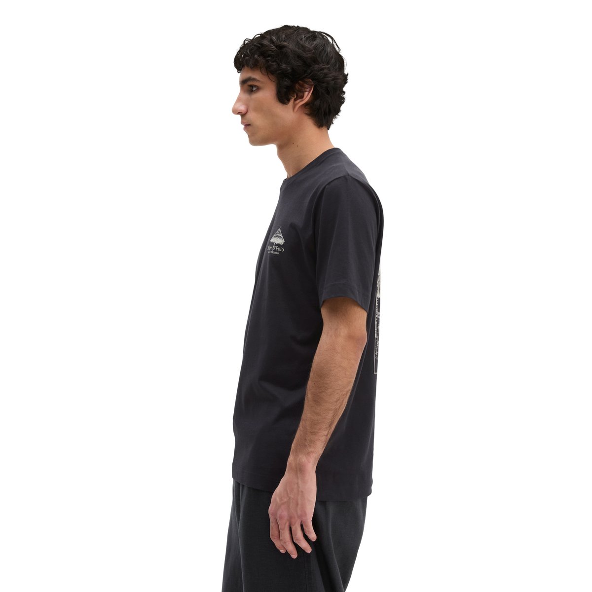T-shirt regular avec un imprimé estival dans le dos noir, MARC O'POLO