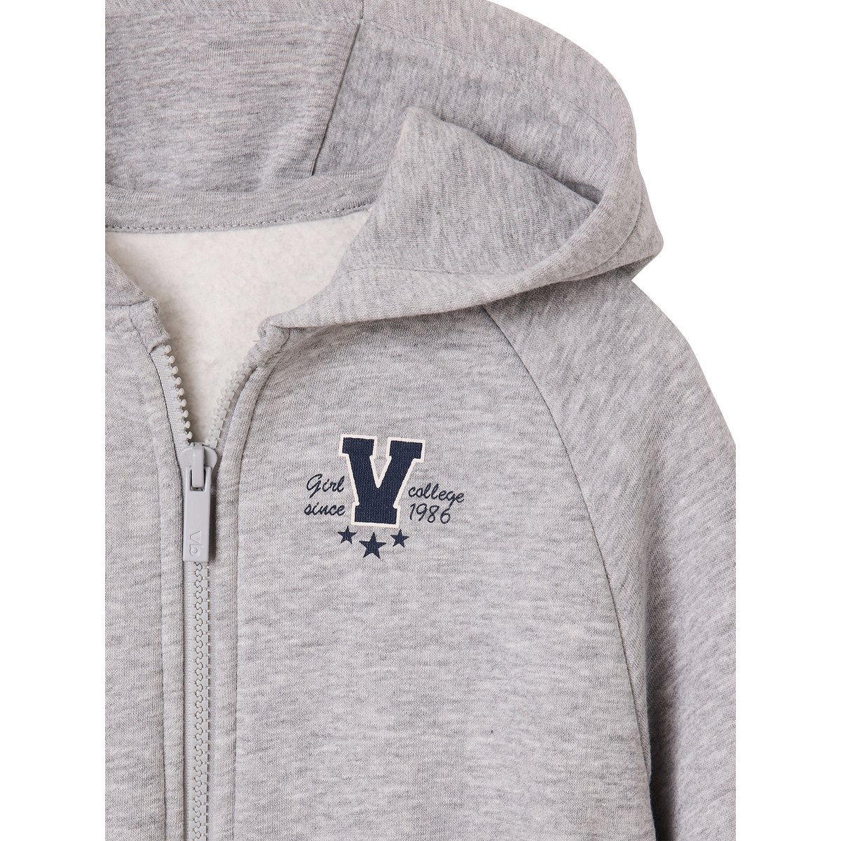 Sweat à capuche zippé gris chiné, VERTBAUDET