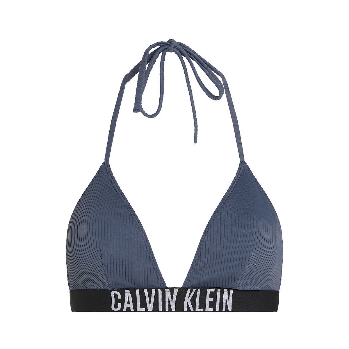 Ribbed Triangle Bikini Top, Intense Power Rib grey, CALVIN KLEIN UNDERWEAR