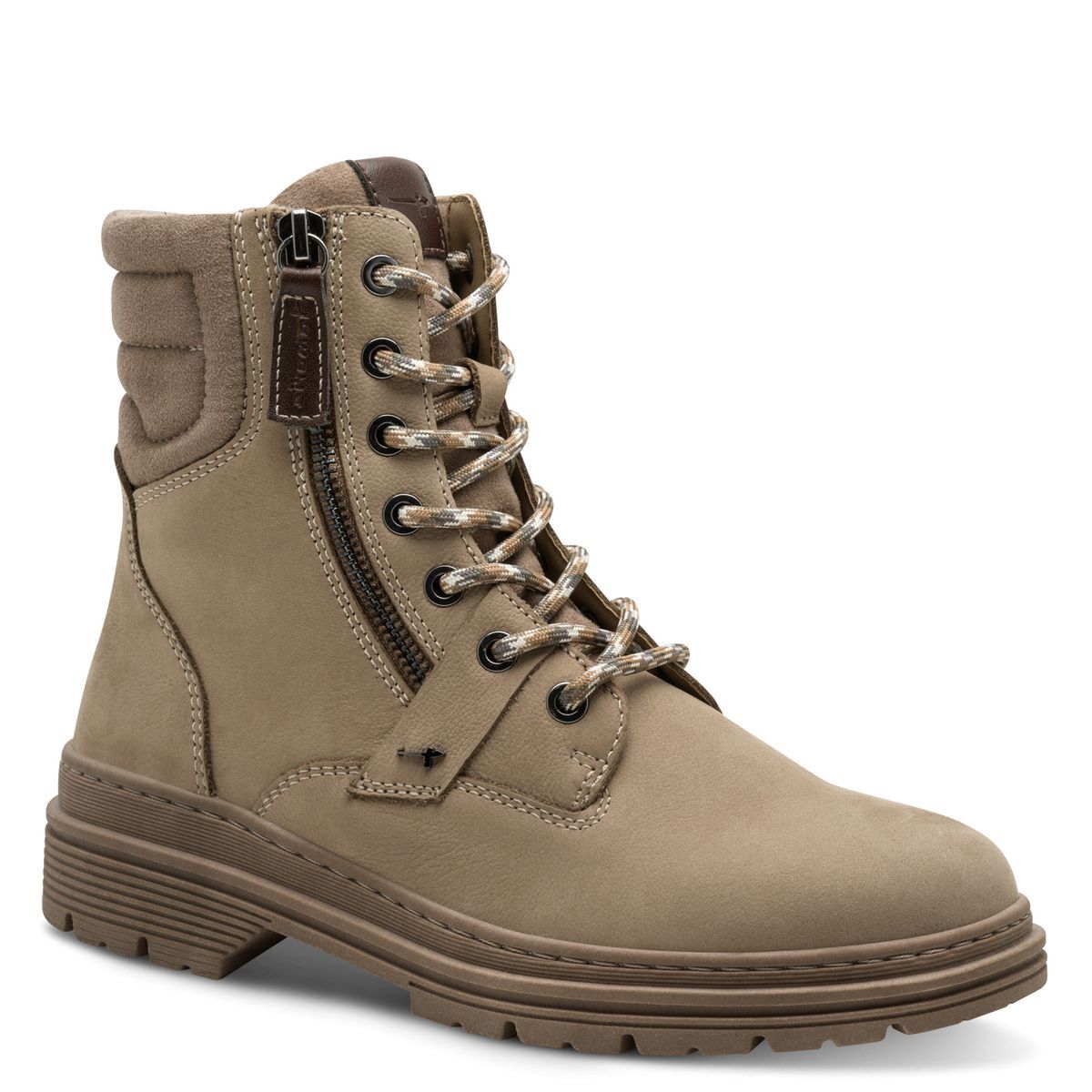 Bottine en cuir marron taupe, TAMARIS