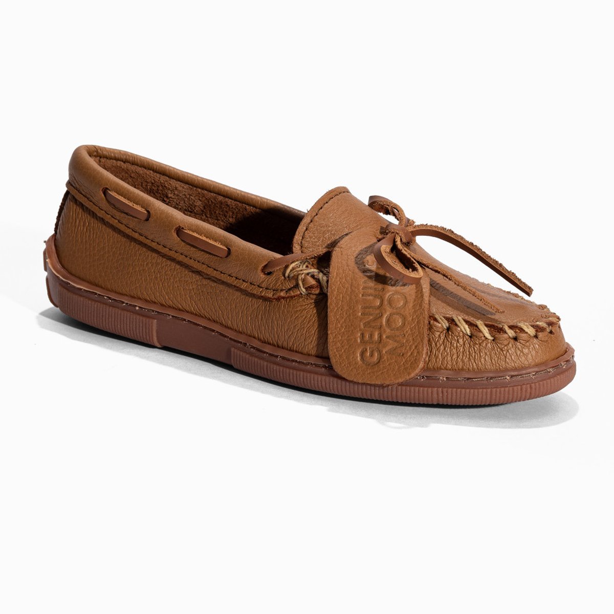 Mocassins en cuir Moosehide Classic camel, MINNETONKA