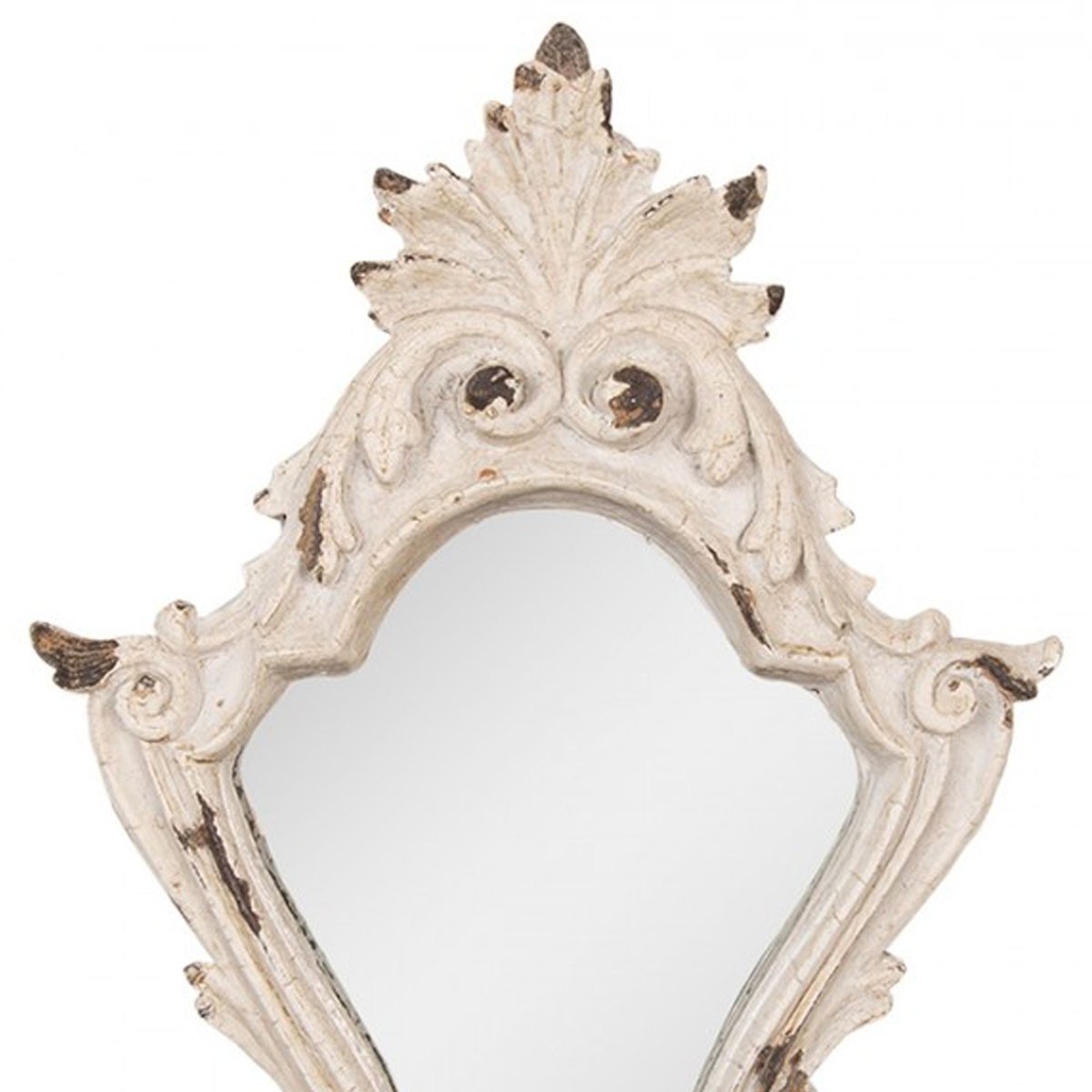 Miroir classique en bois blanc 27x5x42cm blanc, WADIGA