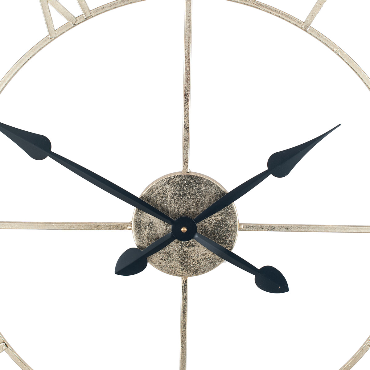 80cm Antique Gold Metal Round Wall Clock gold-coloured, ÉDITÉ