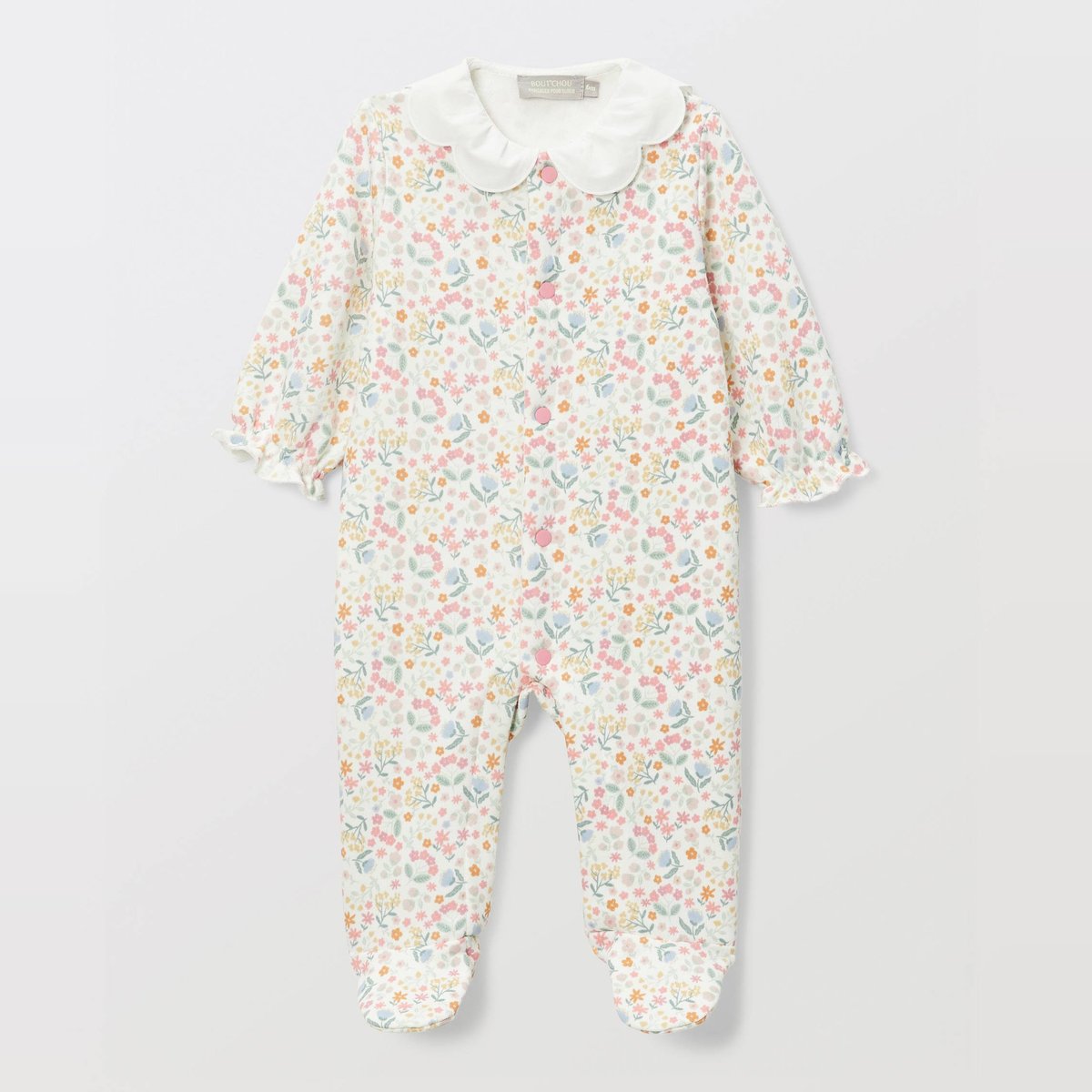 Dors-bien imprimé en molleton en coton BIO GOTS ecru, BOUT'CHOU