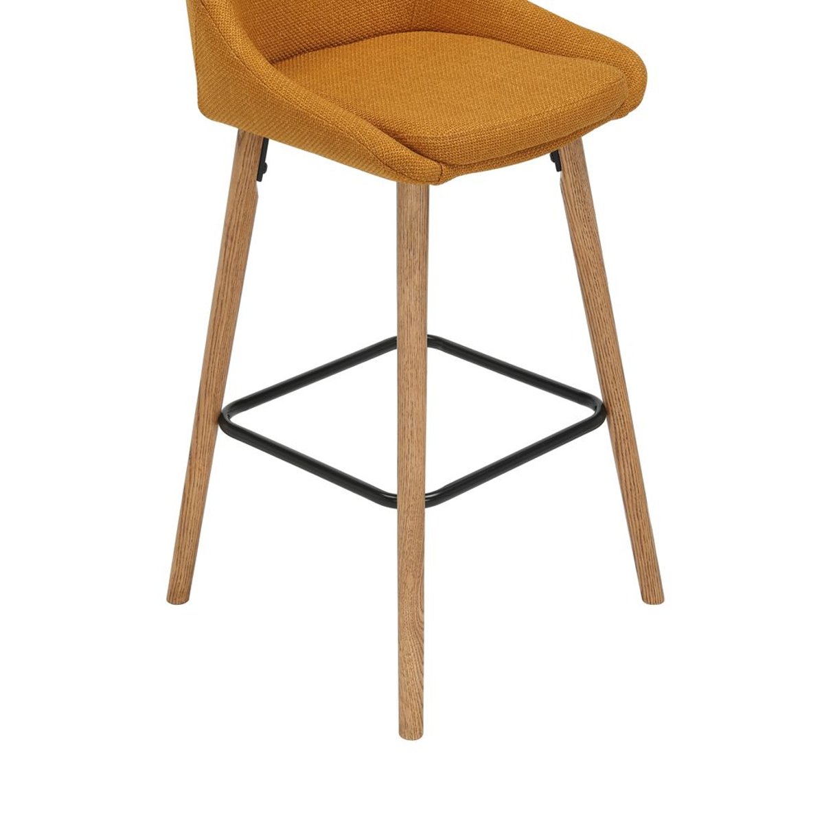 Chaise snack en tissu pied chêne ocre, ZAGO