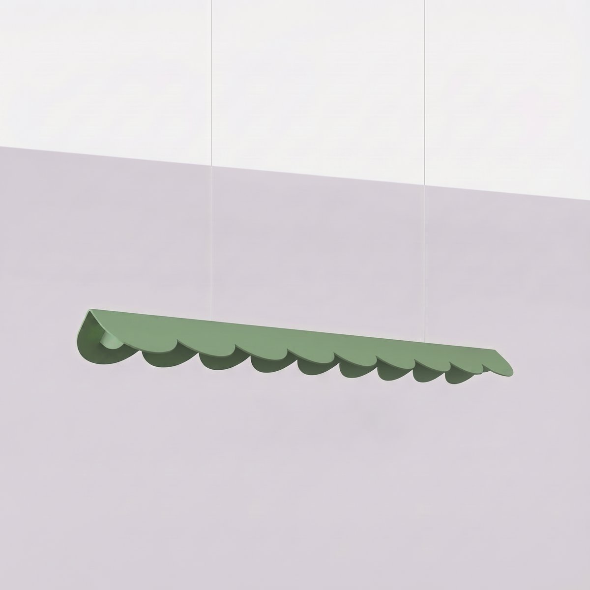 Suspension Aluminium Sauge LED 1 Biscuit sauge, EDEN
