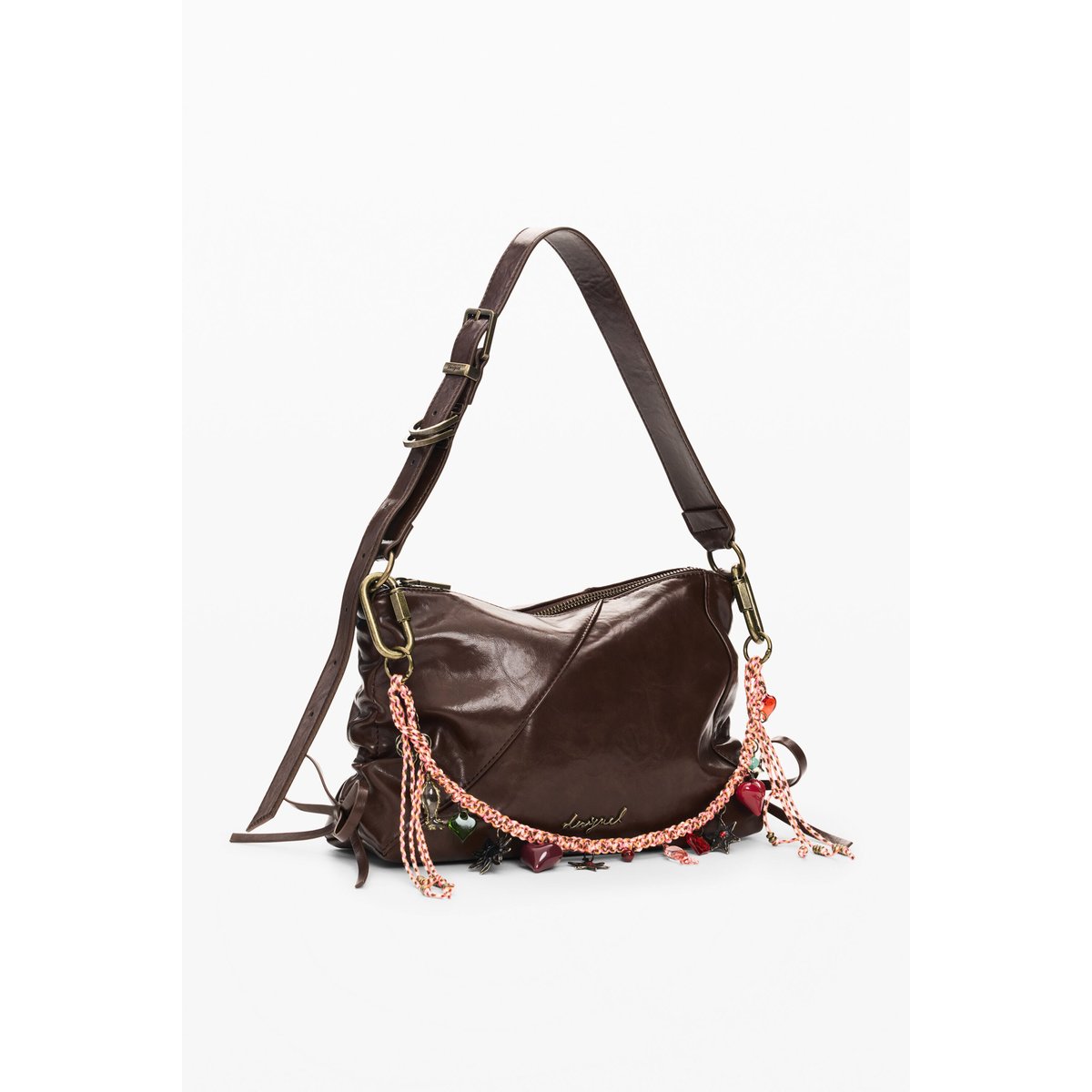 Sac bandoulière moyen marron, DESIGUAL