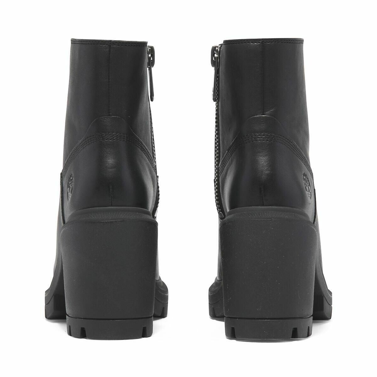 Boots cuir à talon Allington Heights noir, TIMBERLAND