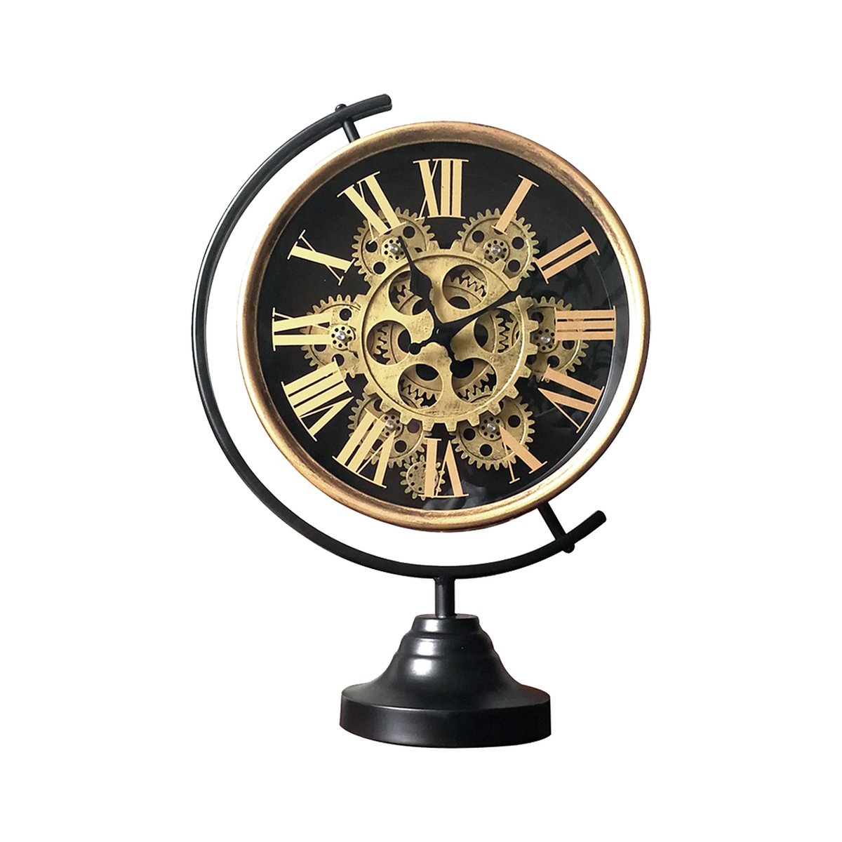 Horloge mécanisme sur pied 28x13x39cm noir, EMDE