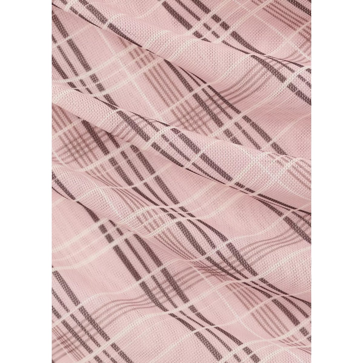 Top drapé à carreaux rose, MANGO
