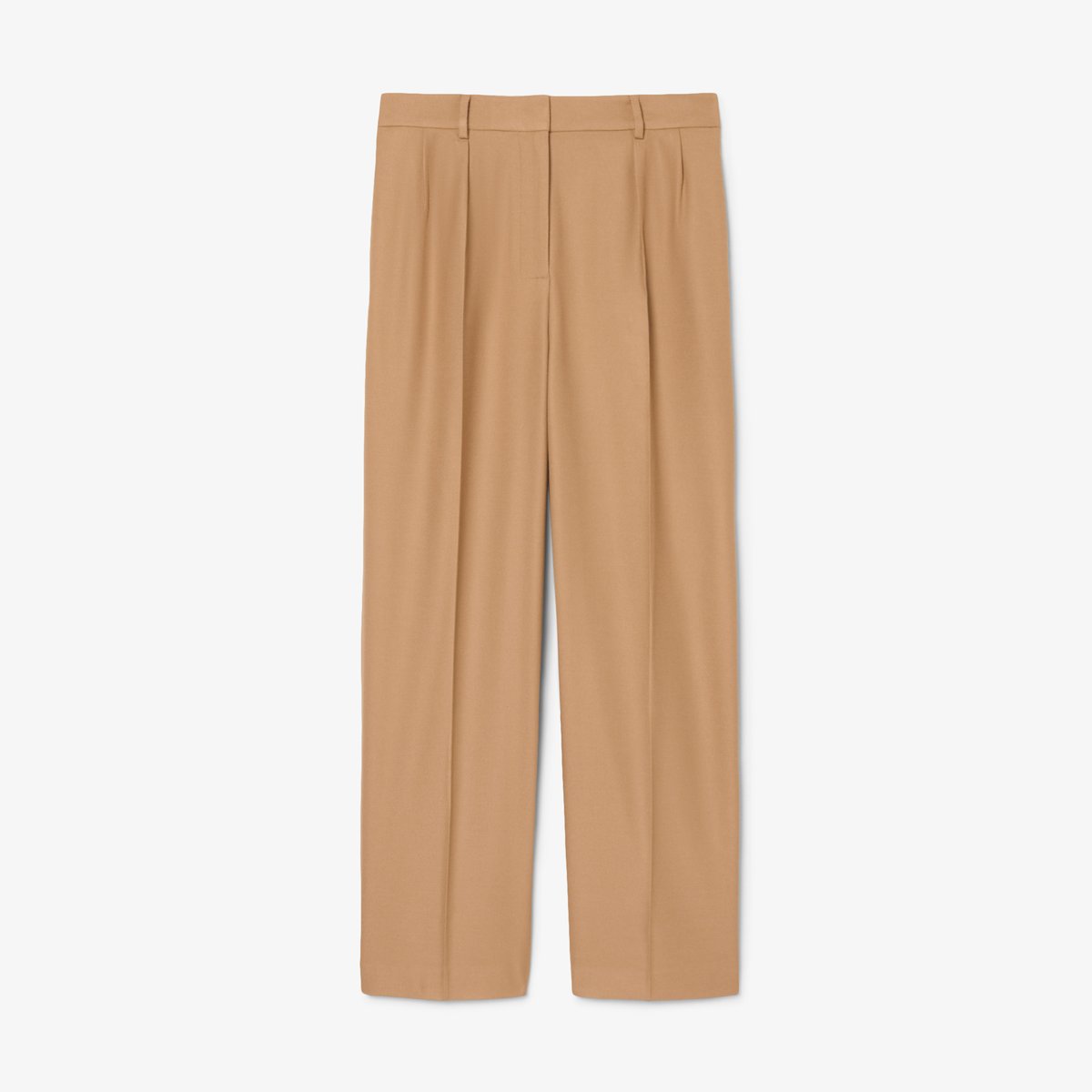 Pantalon à plis flanelle oversize marron-six, LACOSTE