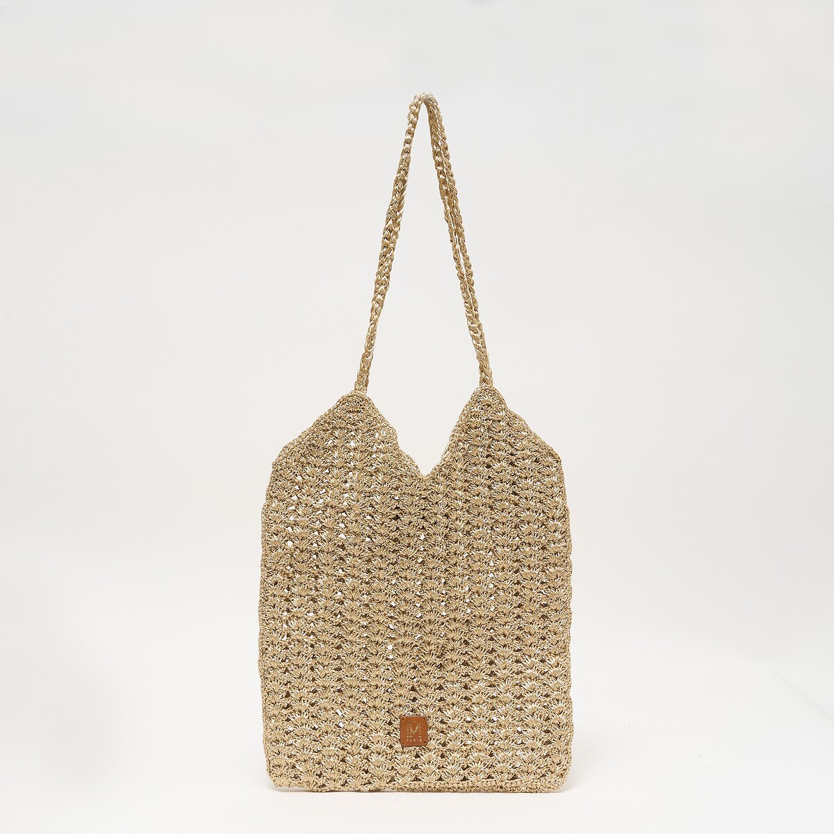 Tote bag en crochet, LILOU doré, PETITE MENDIGOTE