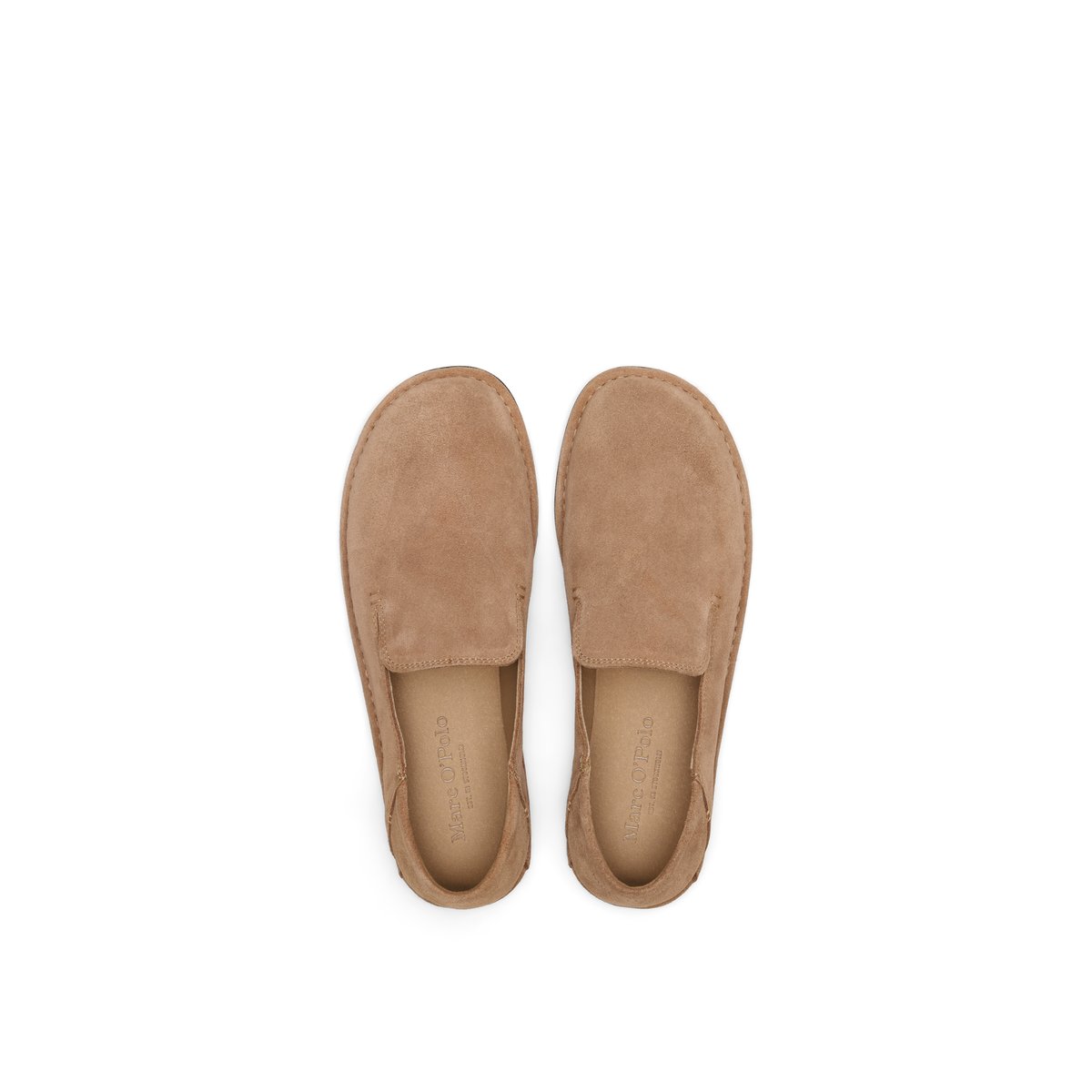 Loafer modèle Alvette en cuir velours doux marron clair, MARC O'POLO