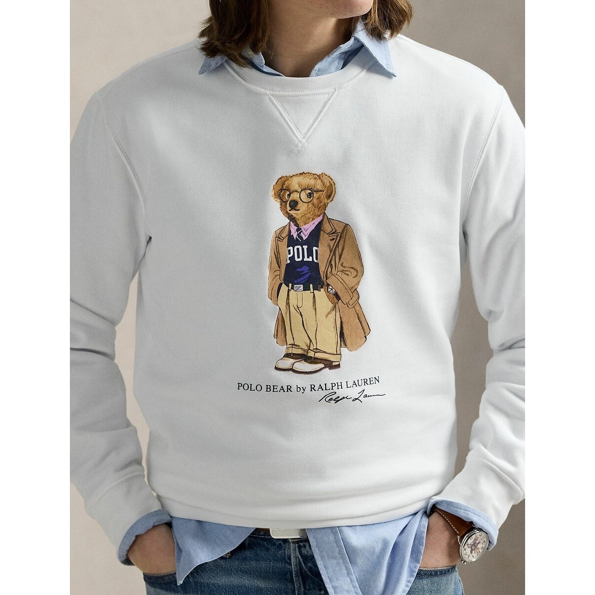 Polo Bear Fleece Sweatshirt white, POLO RALPH LAUREN