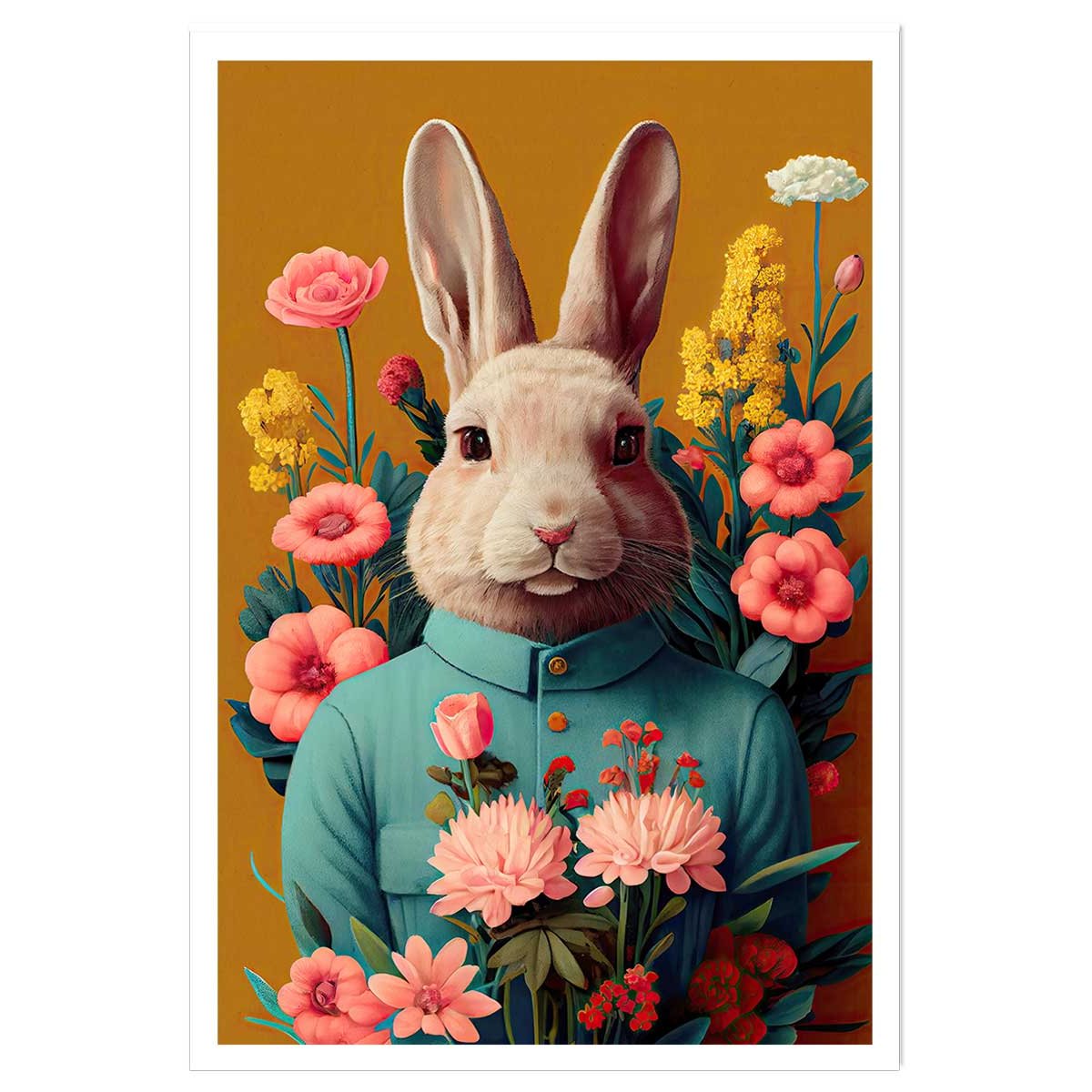 Affiche enfant m. lapin de pâques affiche seule, HEXOA