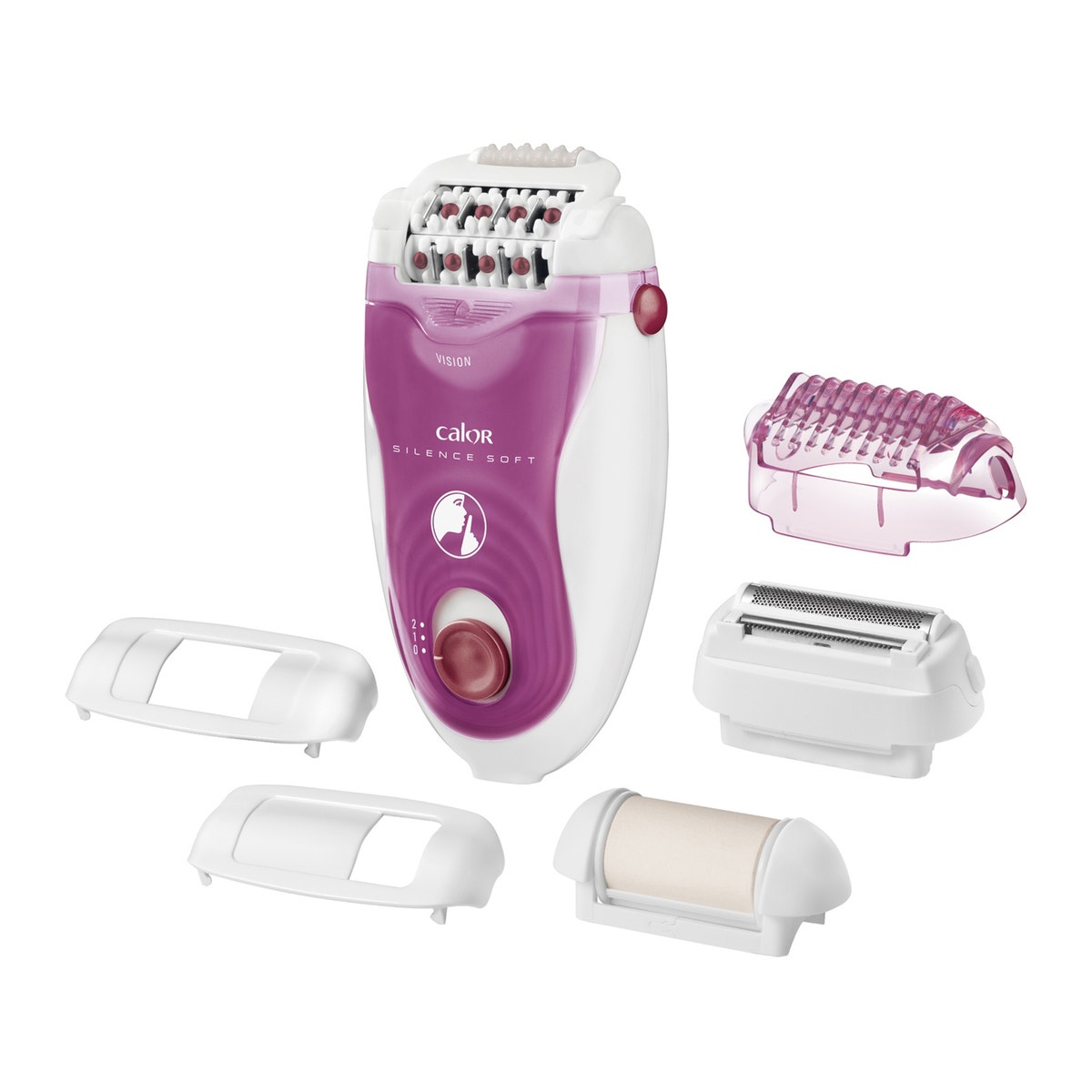 Epilateur électrique Silence Soft EP5660CO fuchsia + blanc, CALOR