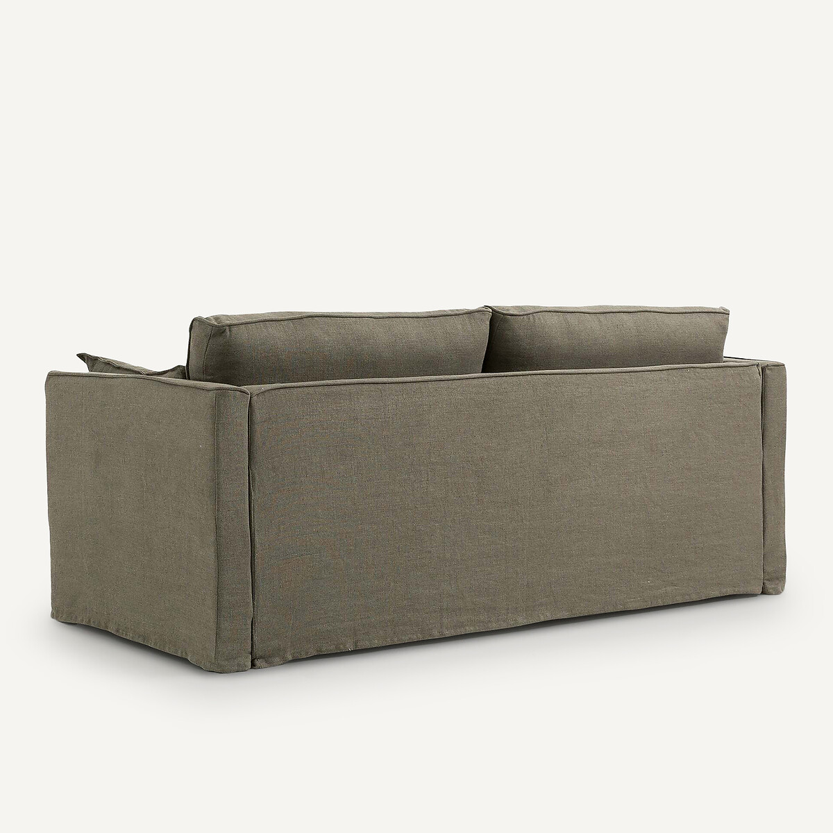 Canapé convertible, 3 ou 4 places, en lin épais stonewashed, Camille ecorce, AM.PM