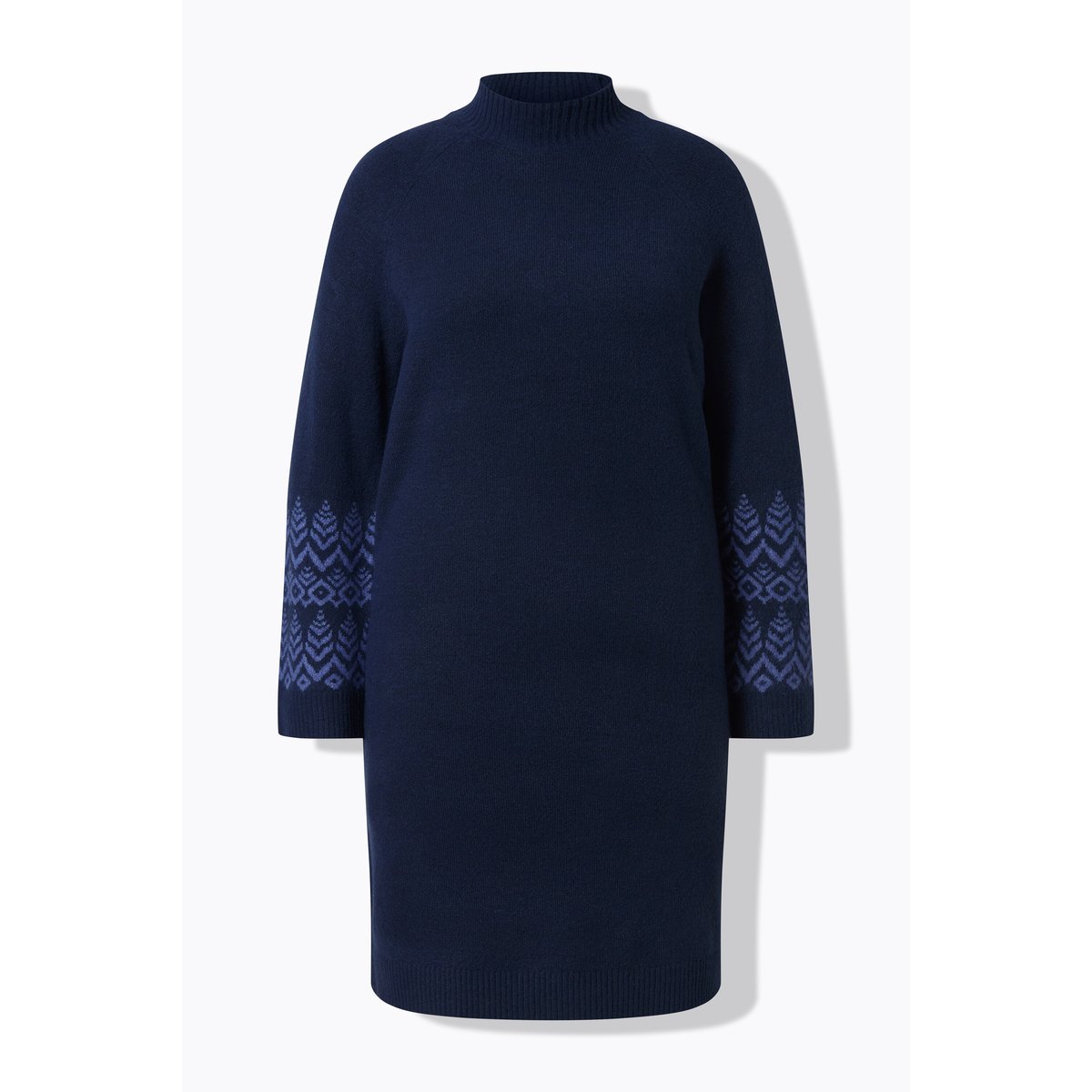 Robe en maille à manches longues bleu encre, ULLA POPKEN