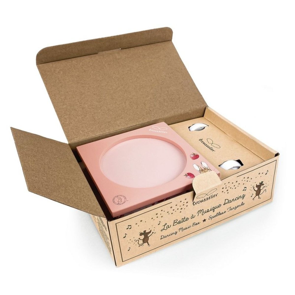 Boite à Musique Peter Rabbit Fraises rose, TROUSSELIER