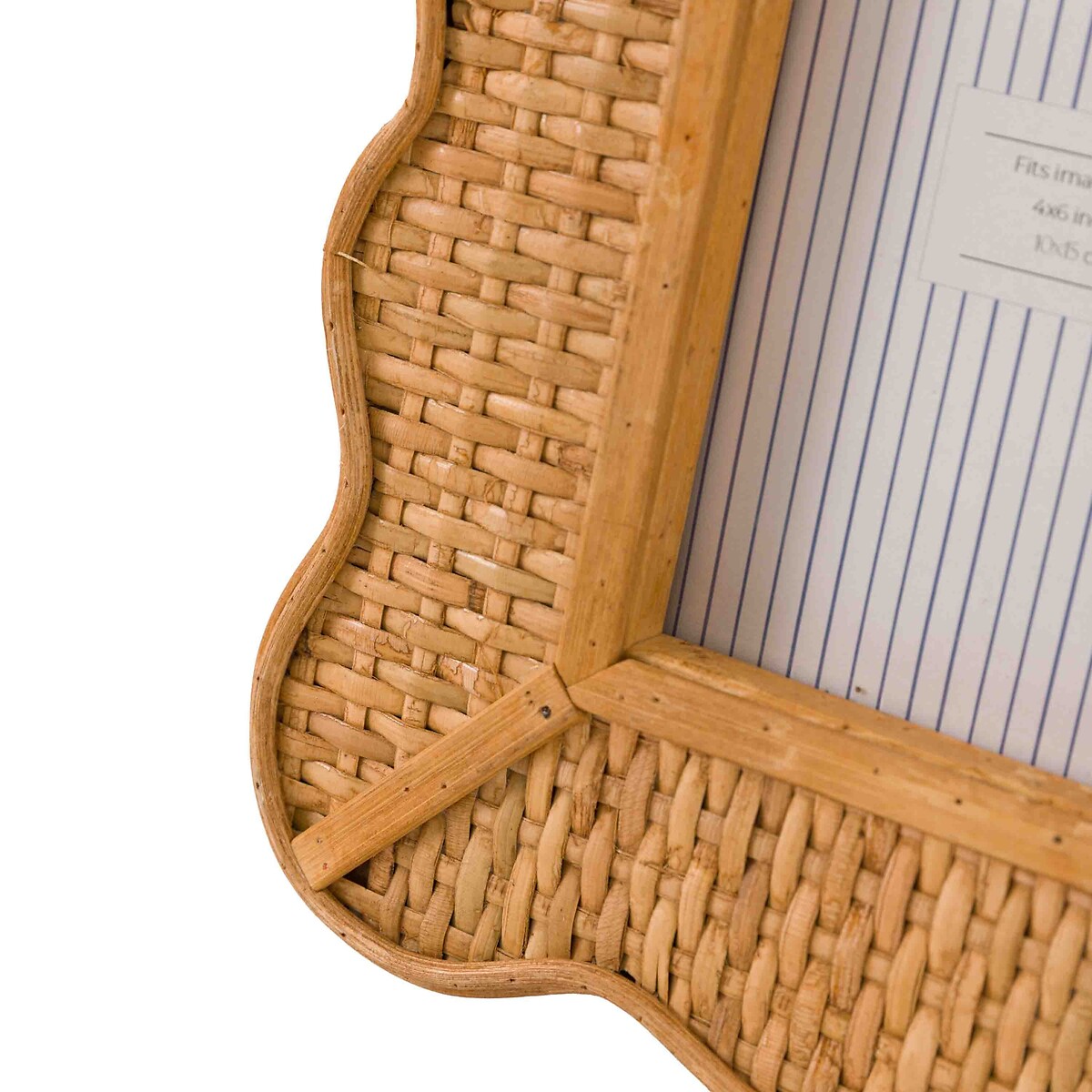4x6" Ancona Rattan Photoframe natural, ÉDITÉ