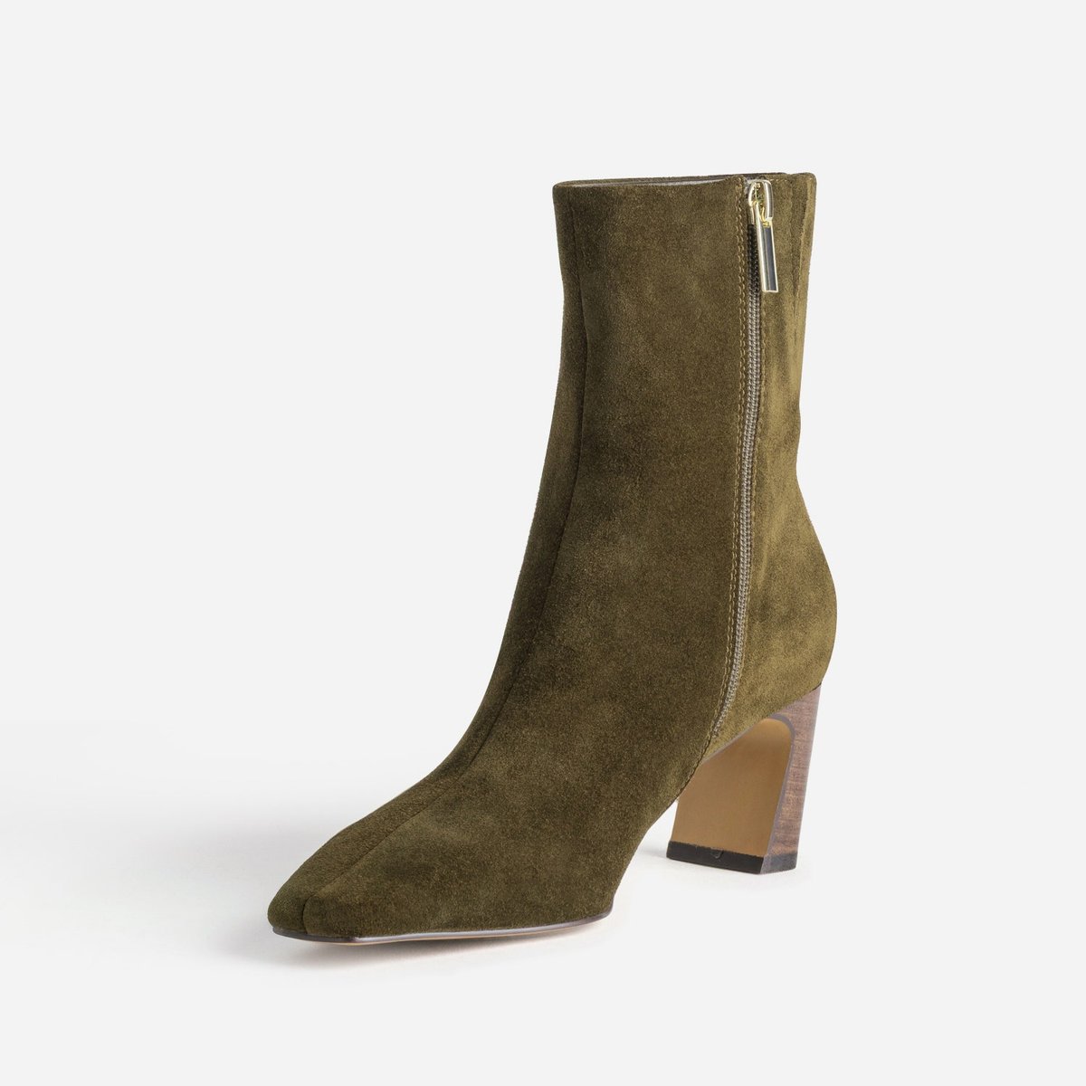 Boots À Talon en cuir NENCY kaki, ERAM