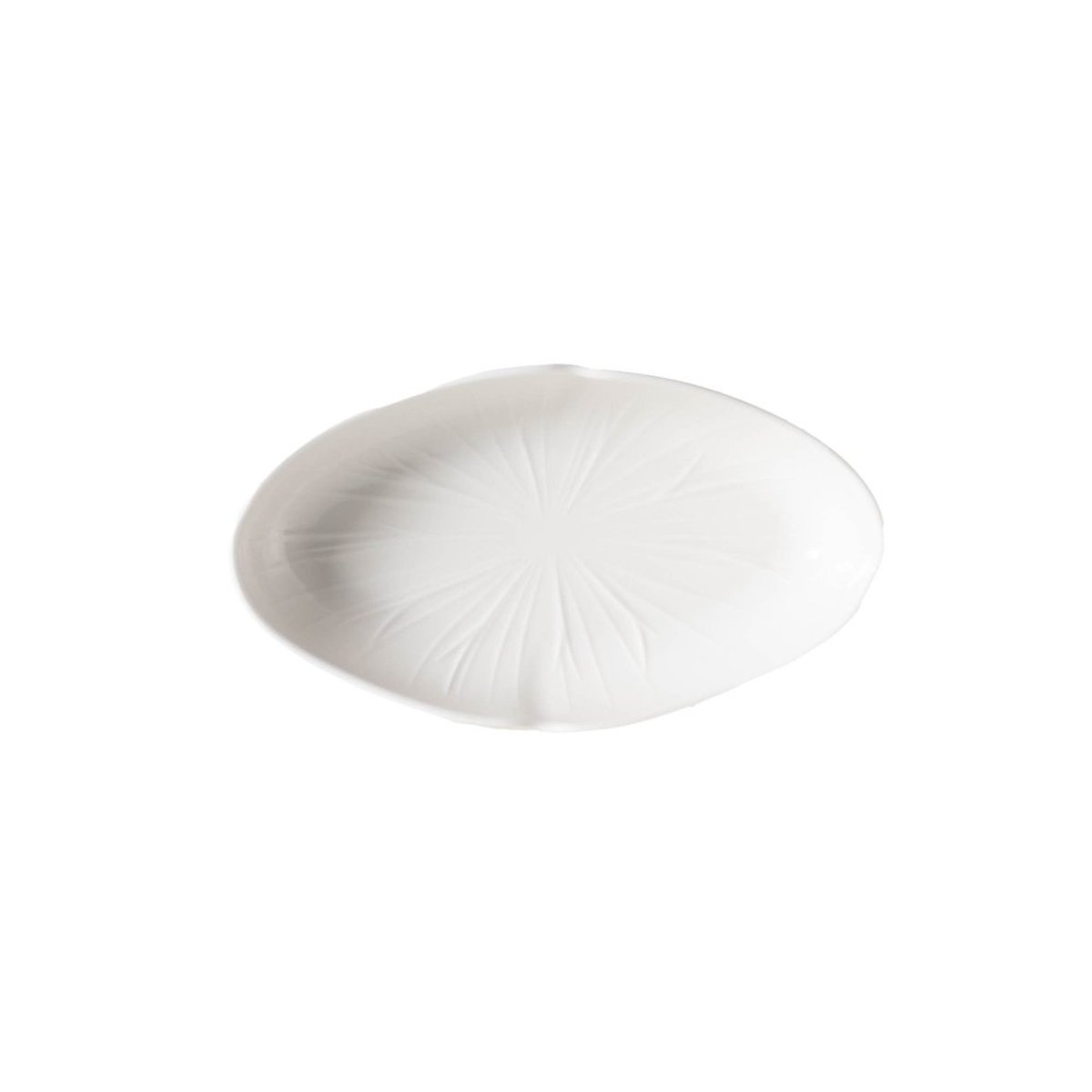 Plat ovale Dahlia 22x12.5 cm blanc, TABLE PASSION