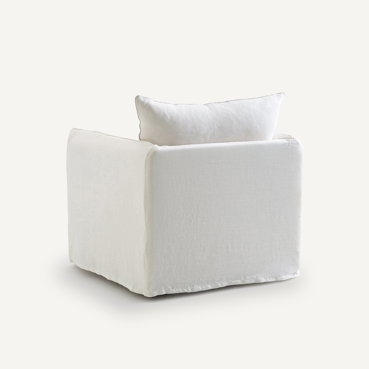 Fauteuil lin froissé, Neo Chiquito blanc, AM.PM