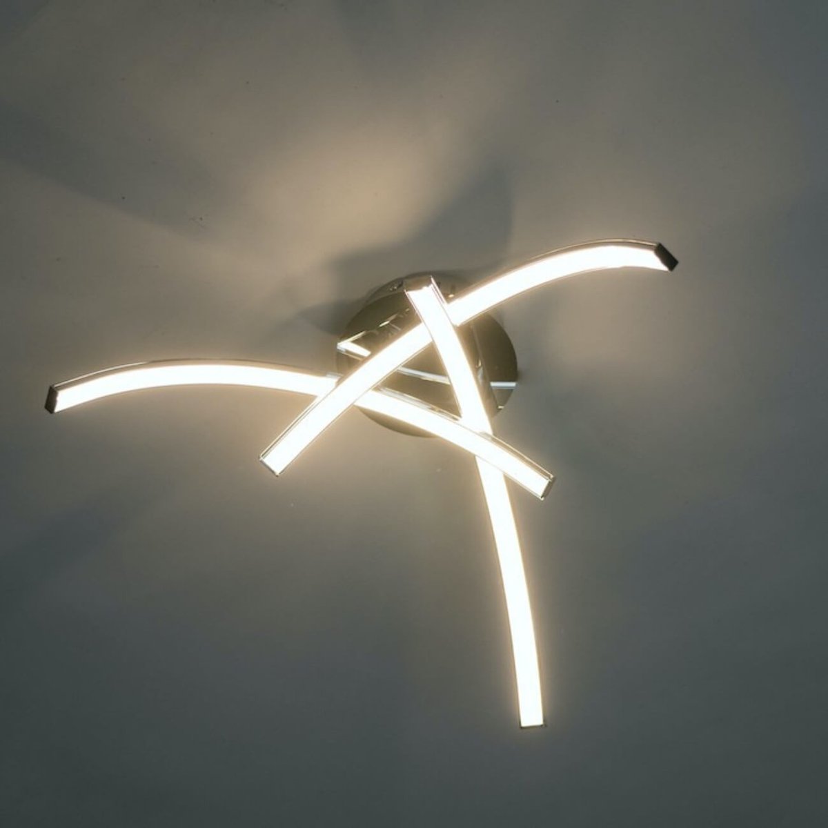 Plafonnier LED 3 bras chromés - OVA argenté / chromé, KOSILUM