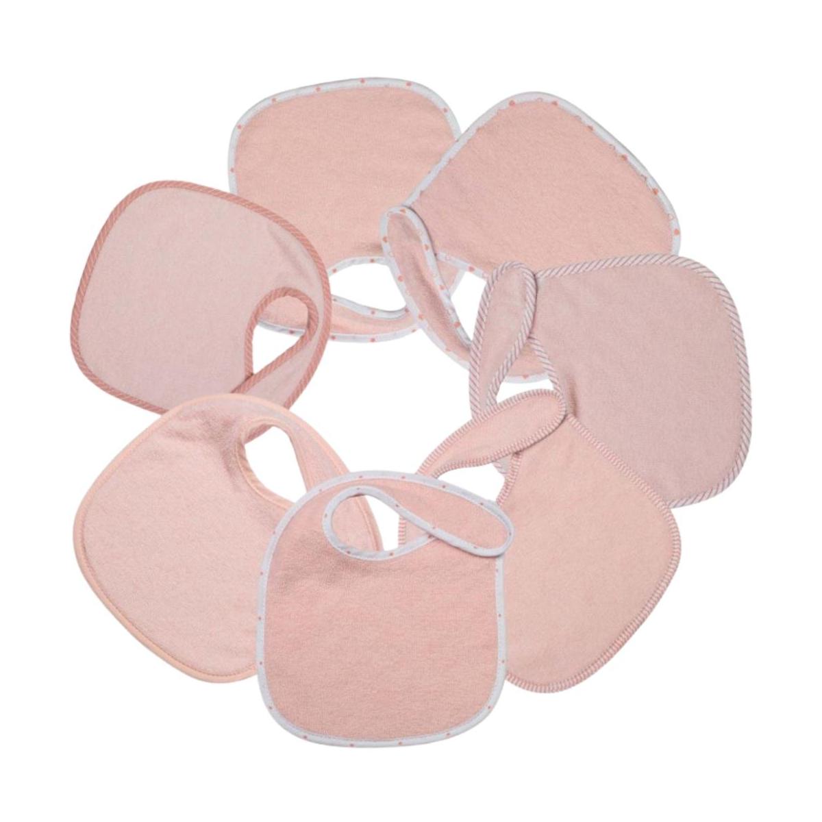 Lot de 7 bavoirs rose, TROIS KILOS SEPT