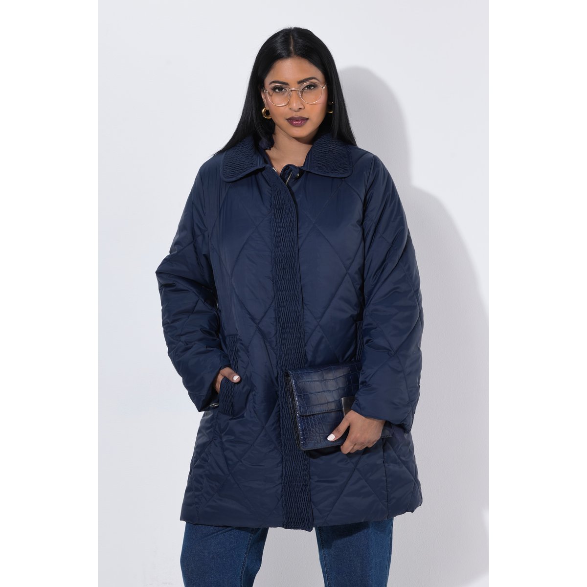 Veste matelassée, coupe évasée marine foncé, ULLA POPKEN