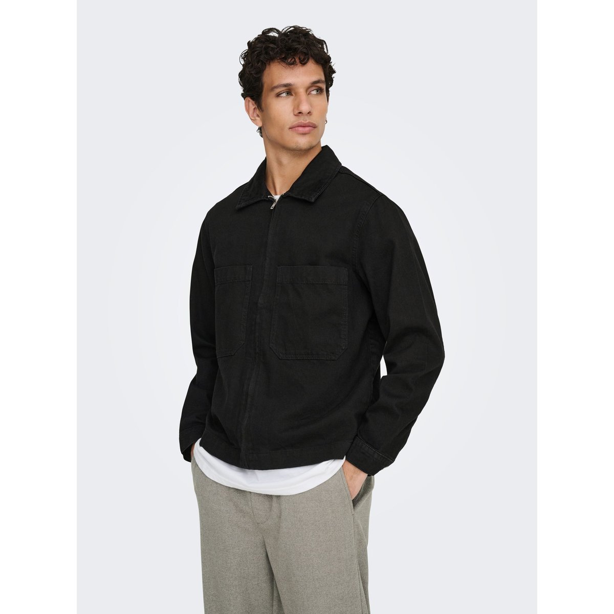 Veste En Jean noire - black denim 1, ONLY & SONS