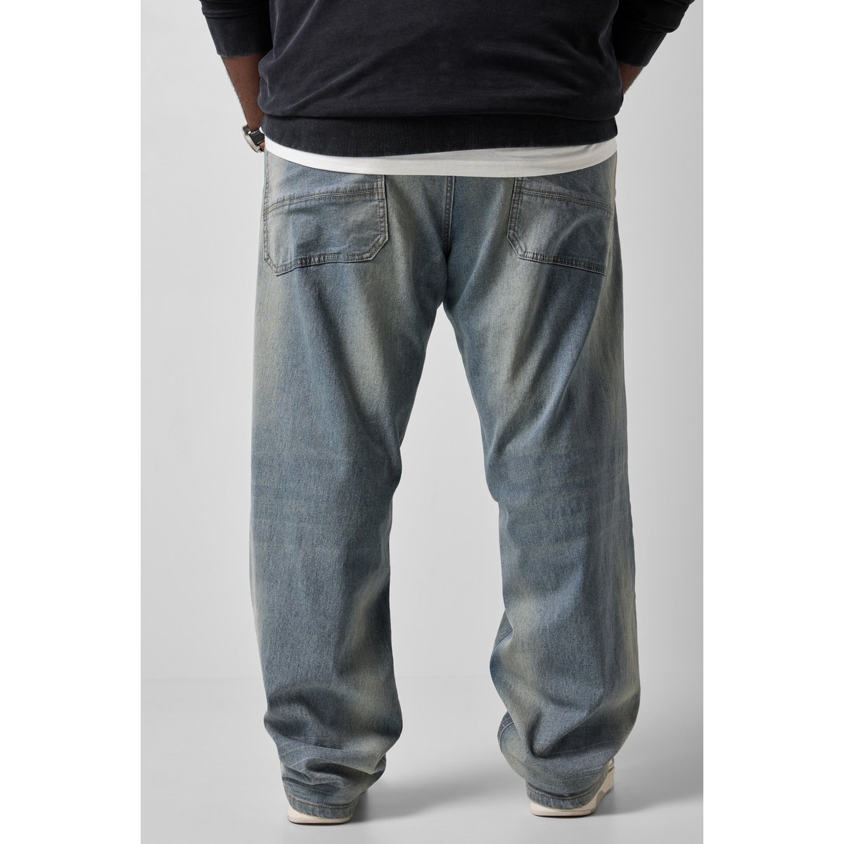 Jean en denim délavé jean blanchi, STHUGE