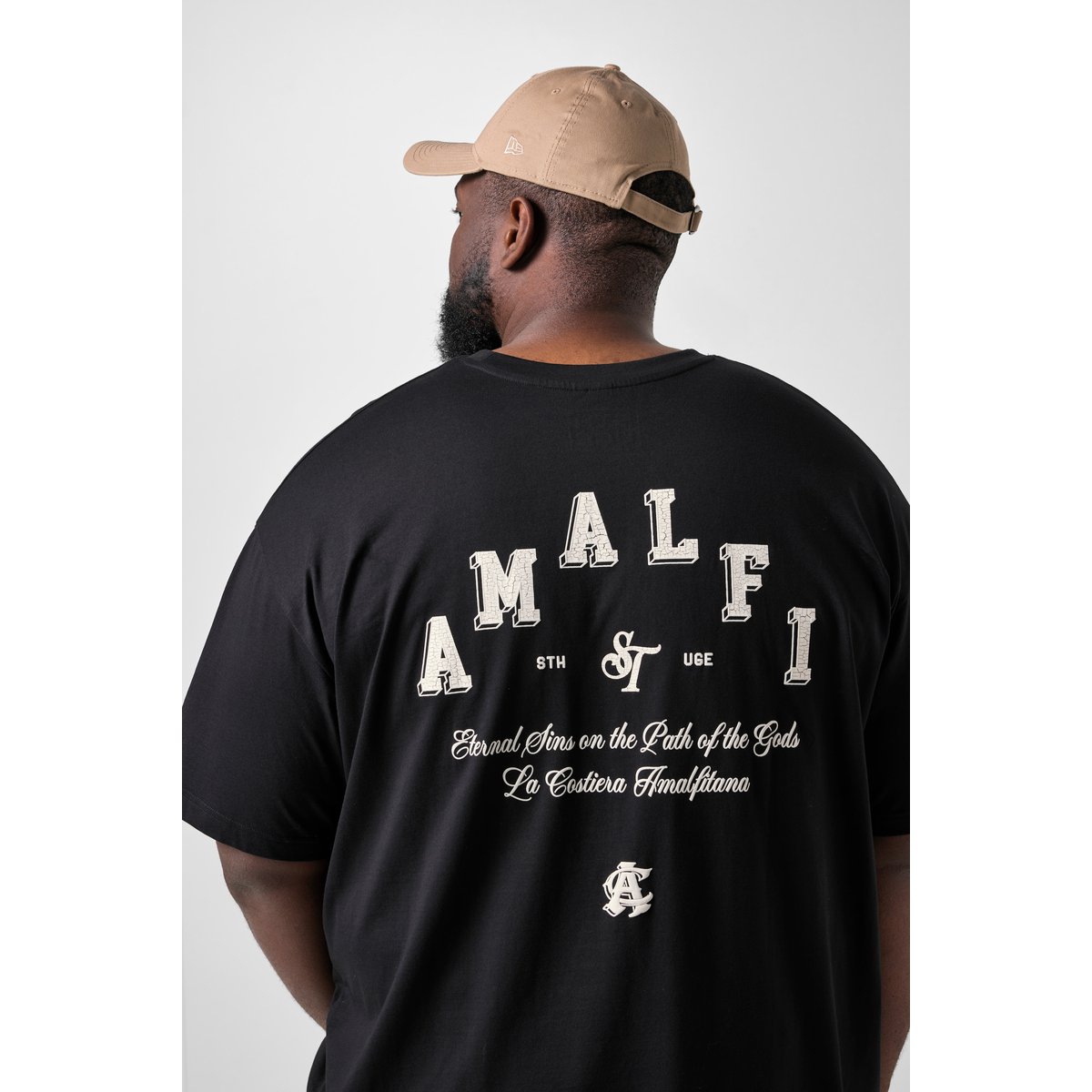 T-shirt oversize noir, STHUGE