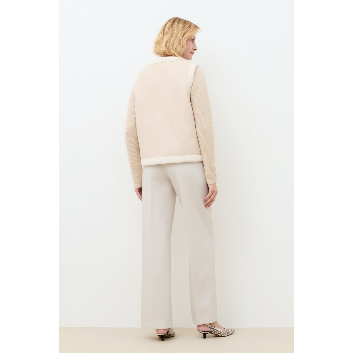 Veste courte droite VLOUP sable, CAROLL