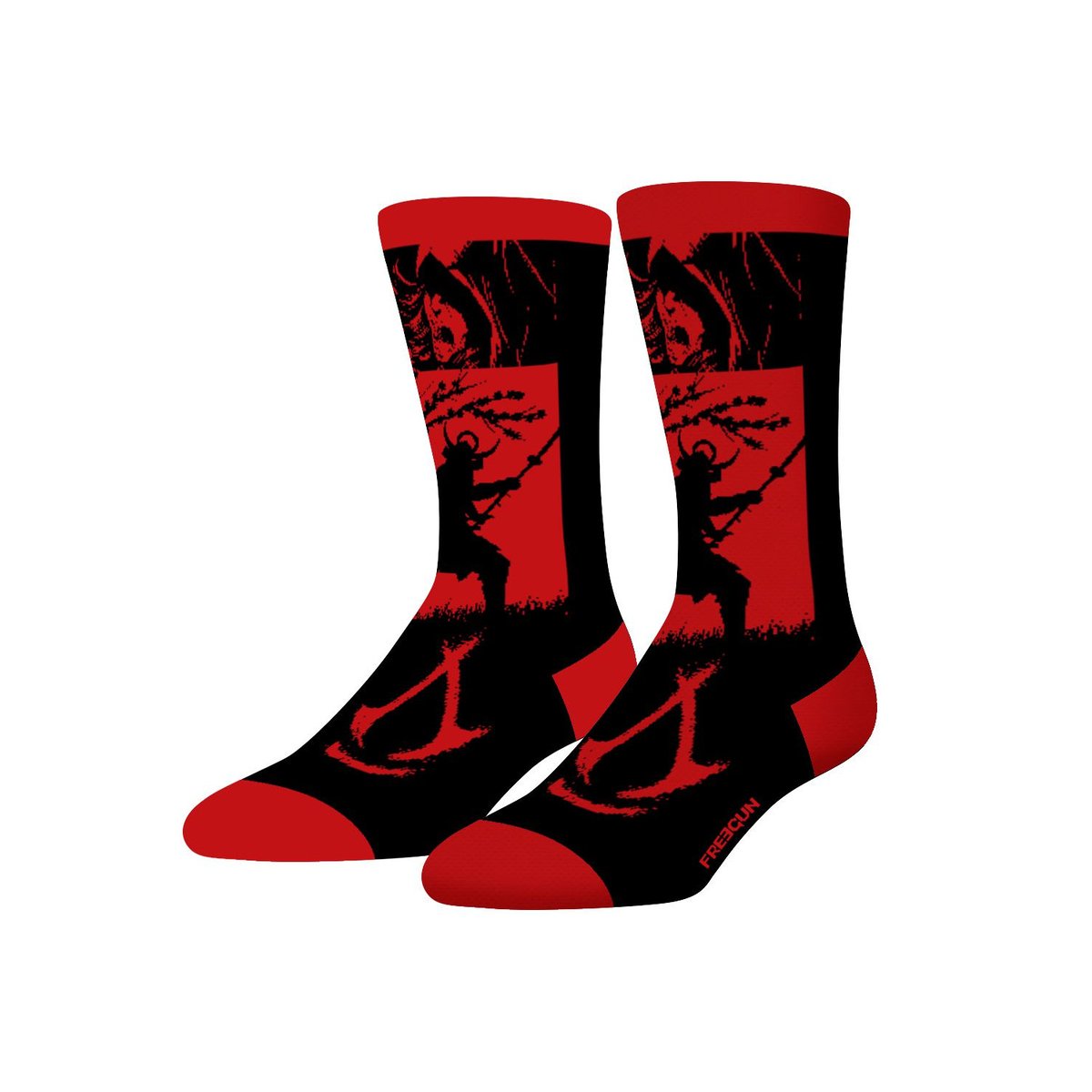 Lot De 4 Chaussette Assassin's Creed gris/noir/rouge, FREEGUN