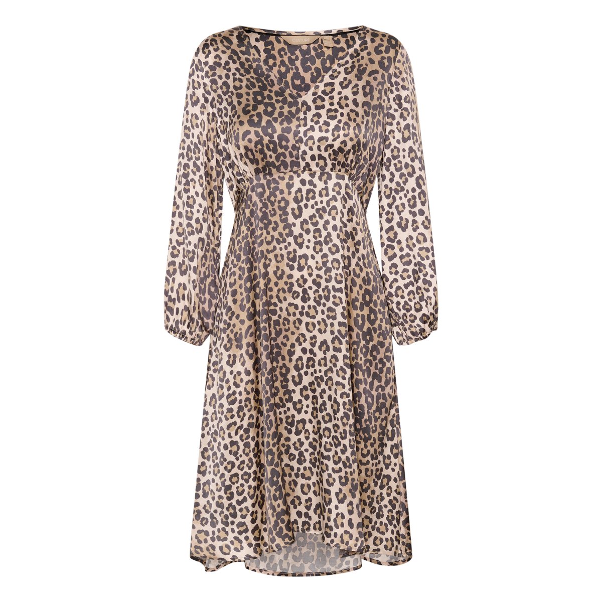 Dress beige noir marron animalier leopard, CULTURE